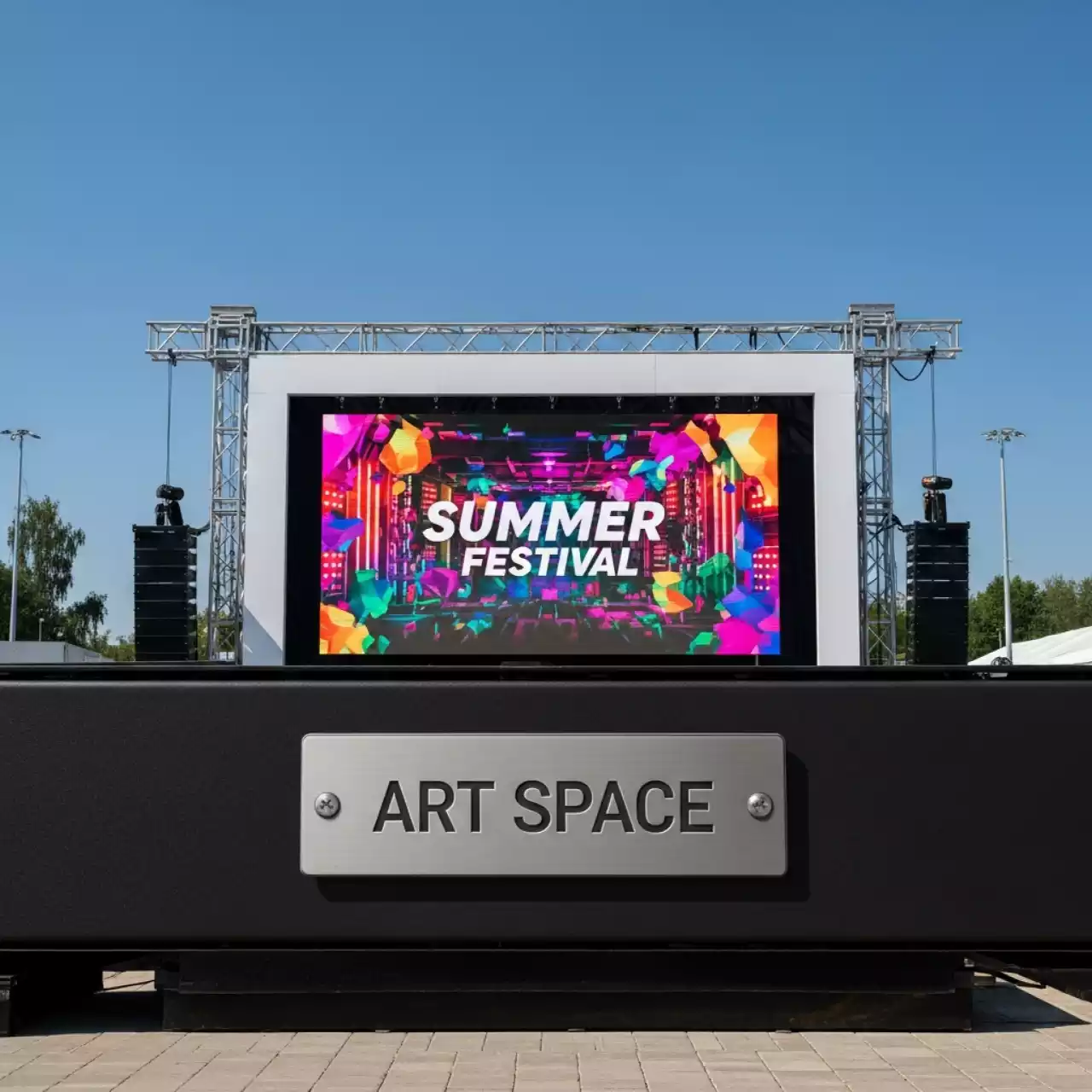 Аренда Экран светодиодный всепогодный outdoor P3,9 мм на Медальной площади — ART SPACE