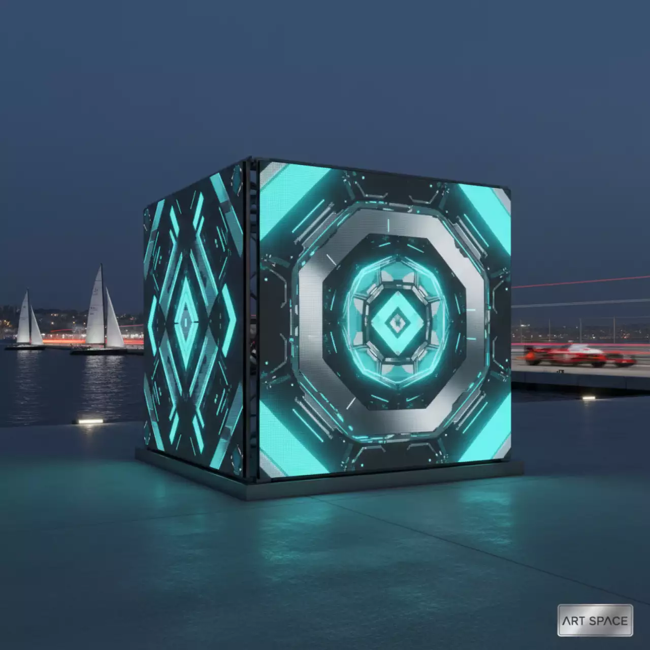 Аренда Экраны кубы светодиодные на парусной регате (Сочи) — ART SPACE