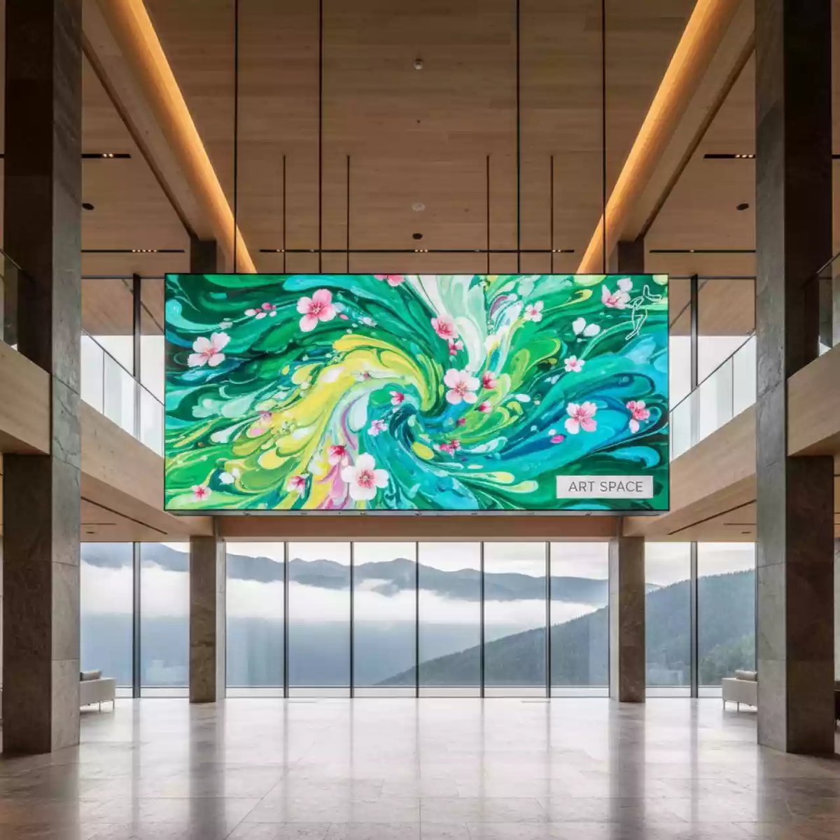 Аренда Экраны светодиодные на подвесах в Green Flow Hotel — ART SPACE