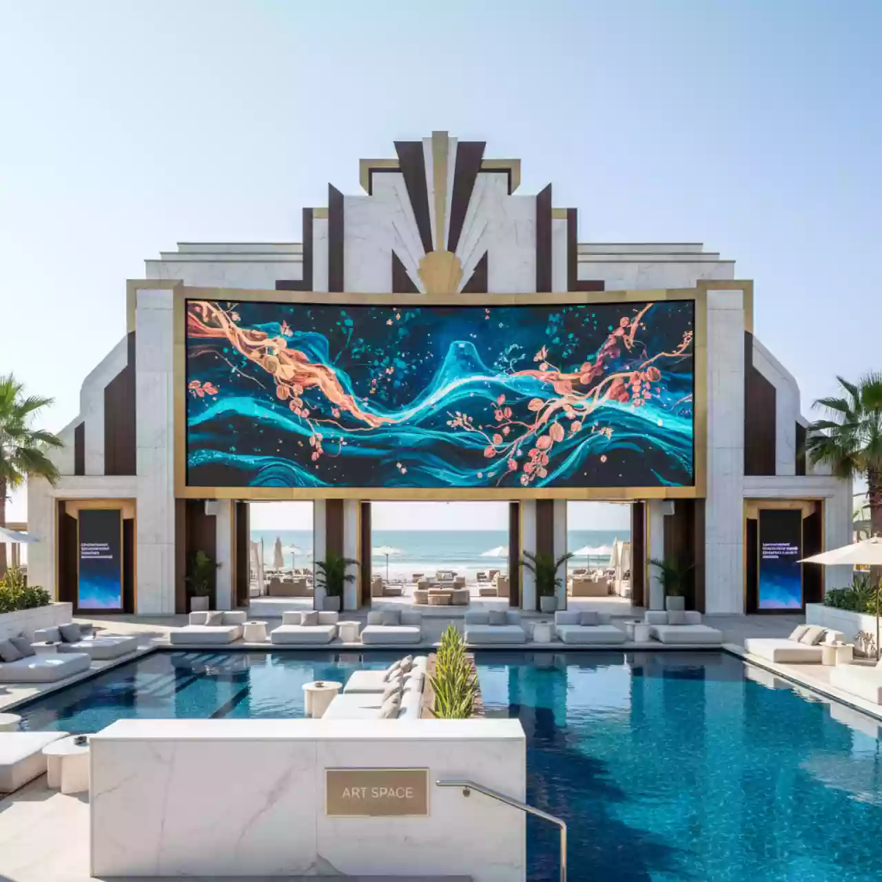 Аренда Экраны светодиодные P1,9 мм в пляжном комплексе VinoGrad — ART SPACE