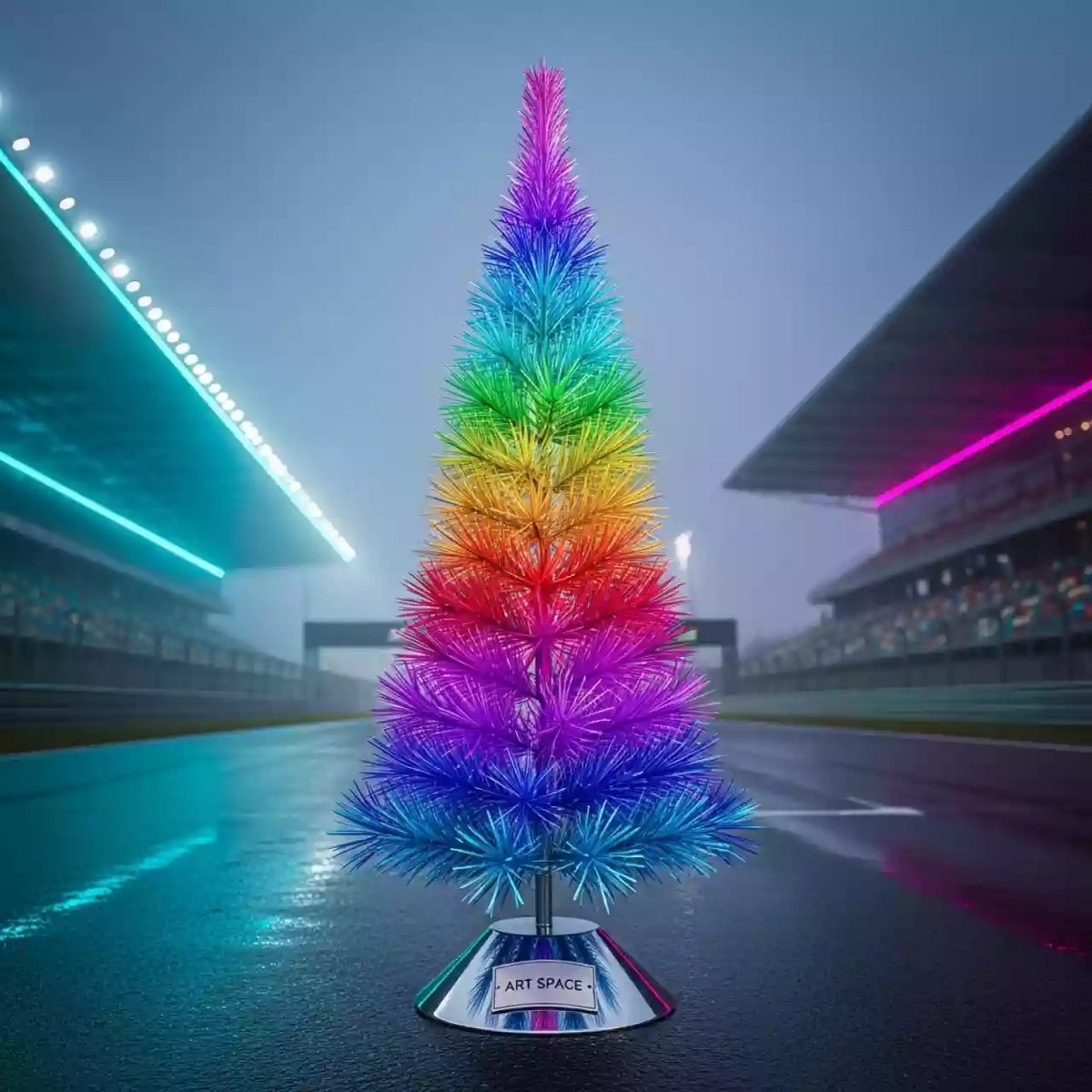 Аренда Ель искусственная радуга на Сочи Автодроме — ART SPACE