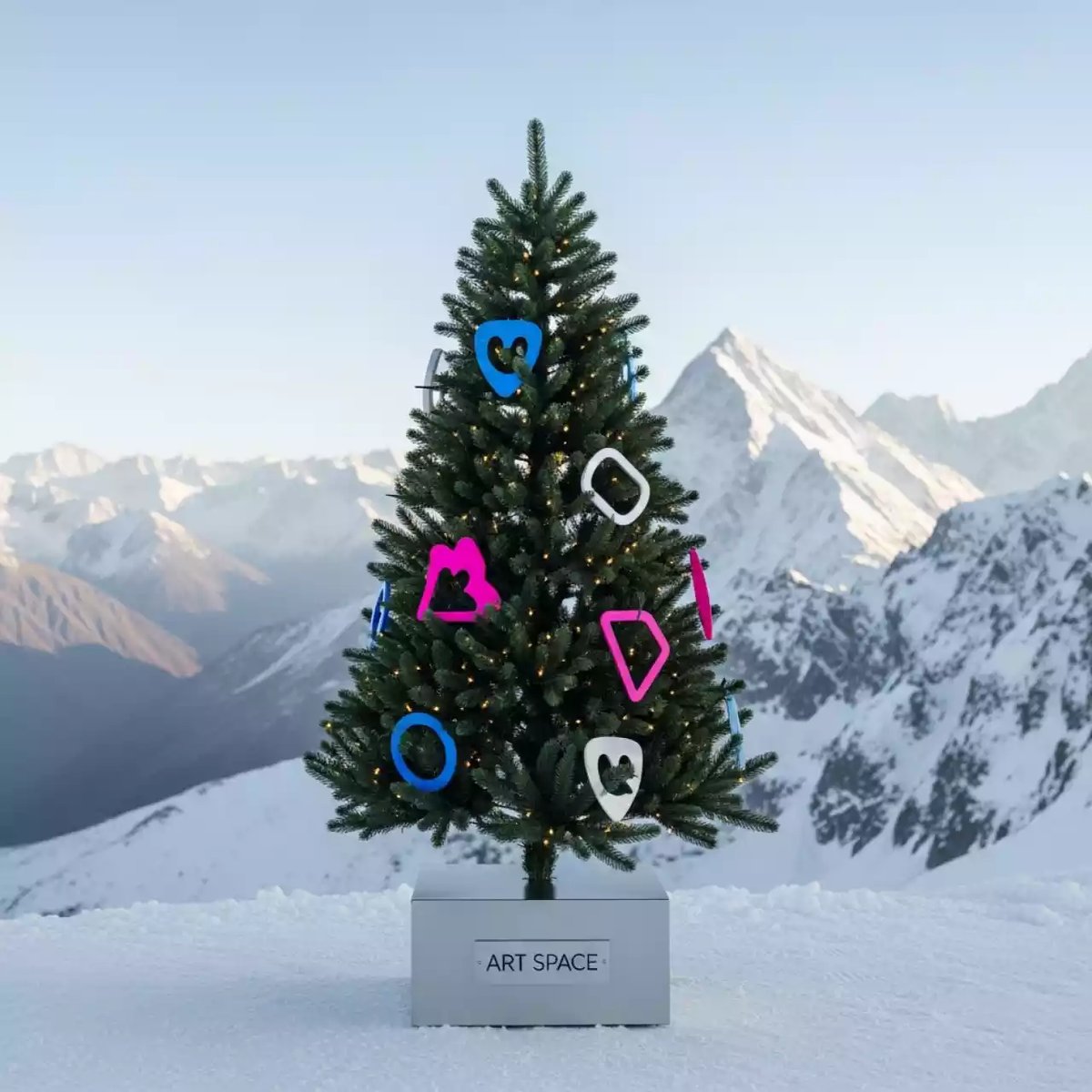 Аренда Ель искусственная с лампочками версальская Rosa Peak (2320м) — ART SPACE