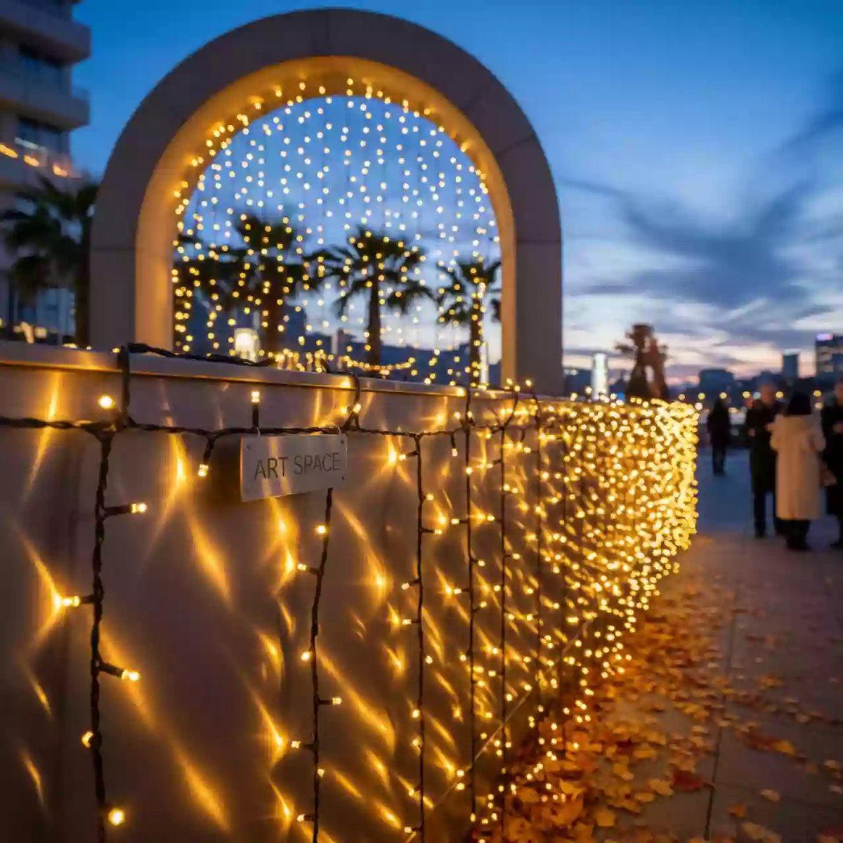 Аренда Электрическая гирлянда Winter Glade теплый белый свет 370 ламп в Pullman Sochi Centre — ART SPACE