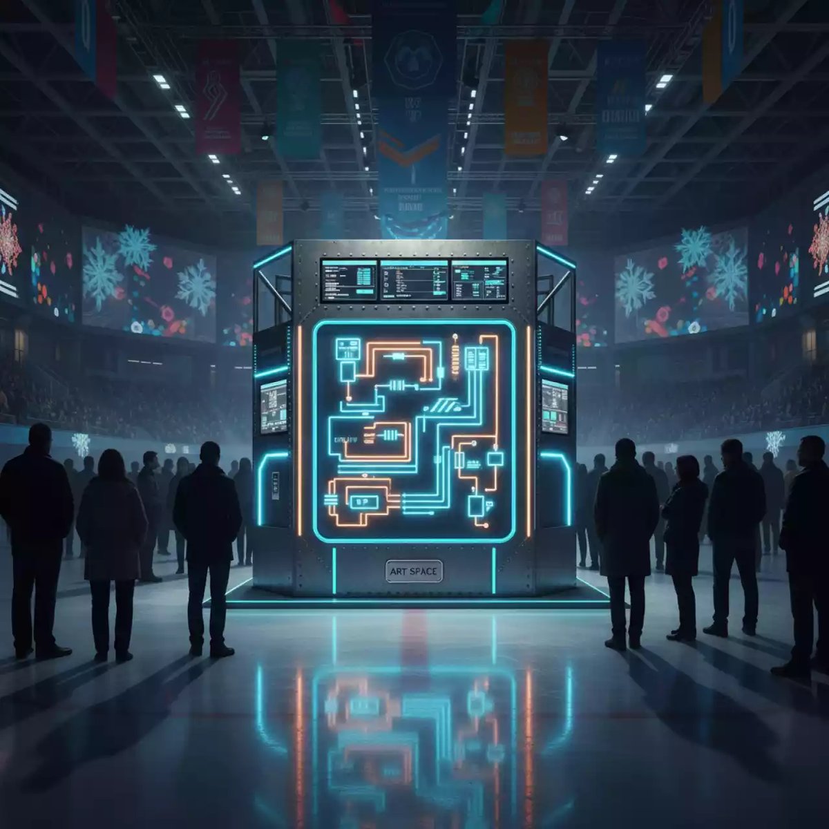 Аренда Электрифицированный стенд схемы цепей управления тепловозом 2ТЭ10МК с компьютерным управлением в ледовой арене «Шайба» — ART SPACE