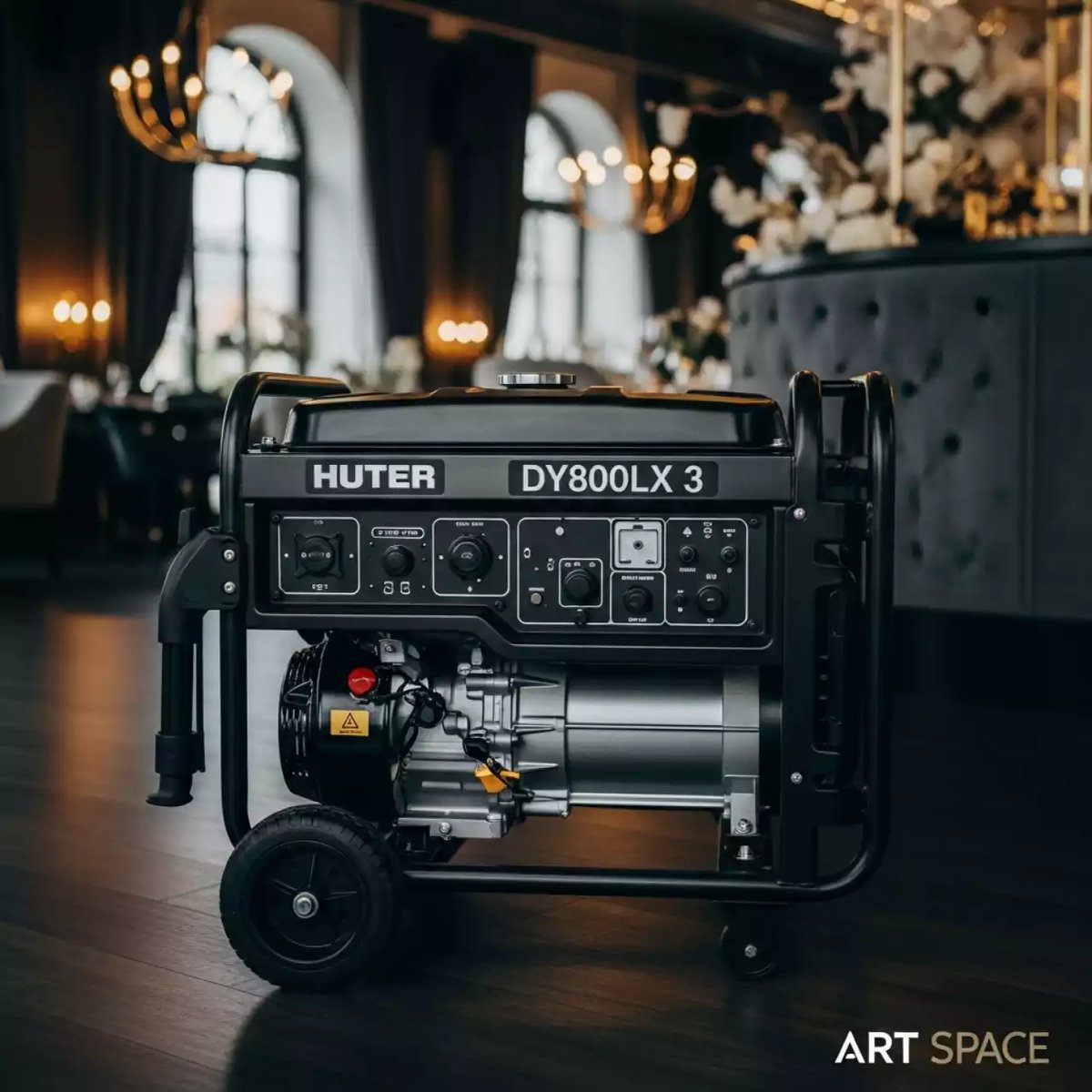 Аренда Электрогенератора Huter DY8000LX 3 в ресторане «Voda» — ART SPACE