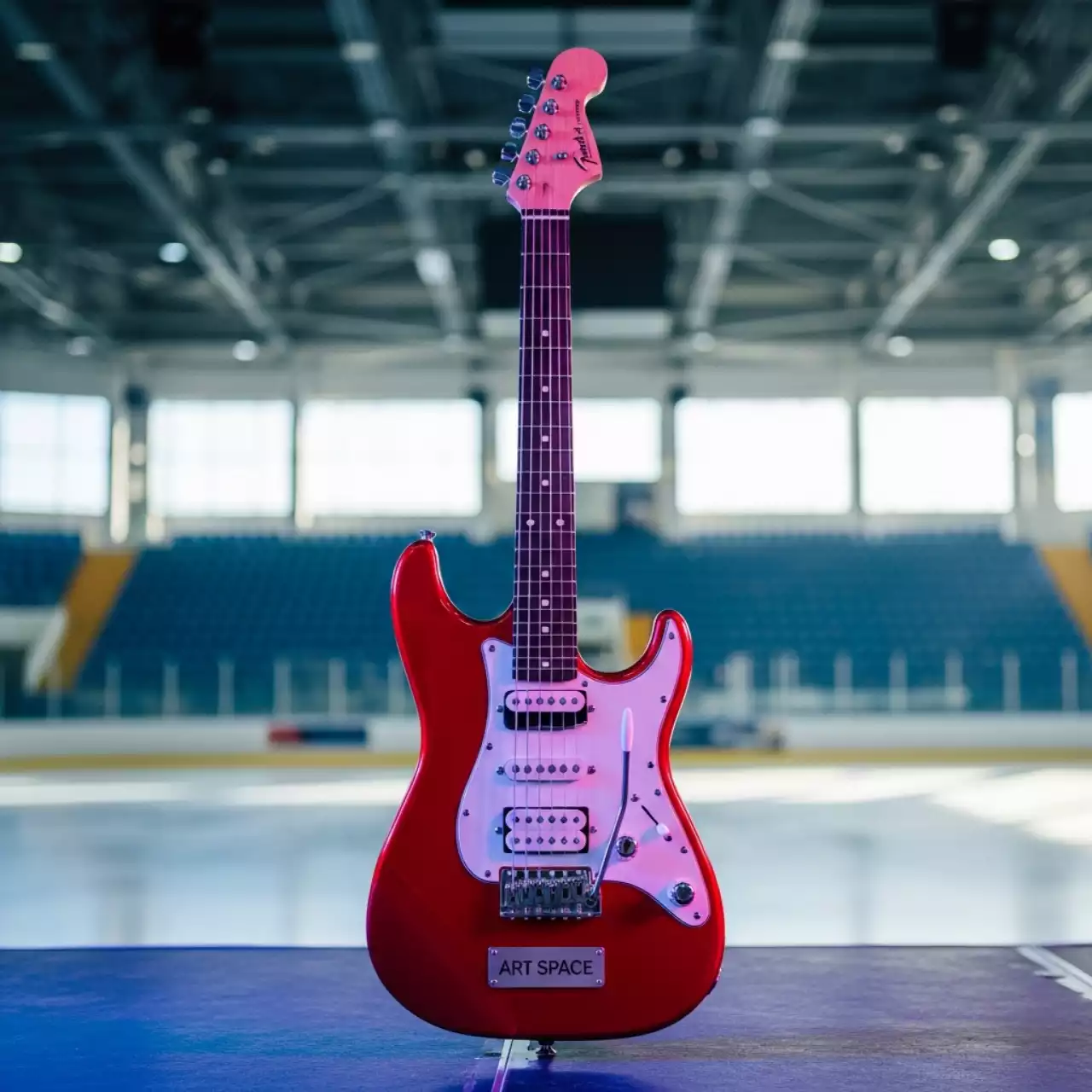 Аренда Электрогитара детская красная в ледовом дворце «Роза Хутор» — ART SPACE