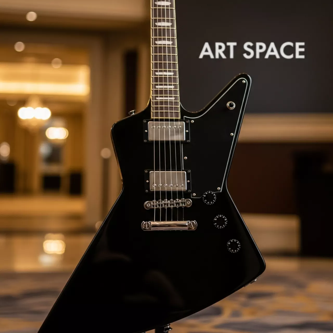 Аренда Электрогитара Explorer Kit черная в Mövenpick Hotel — ART SPACE