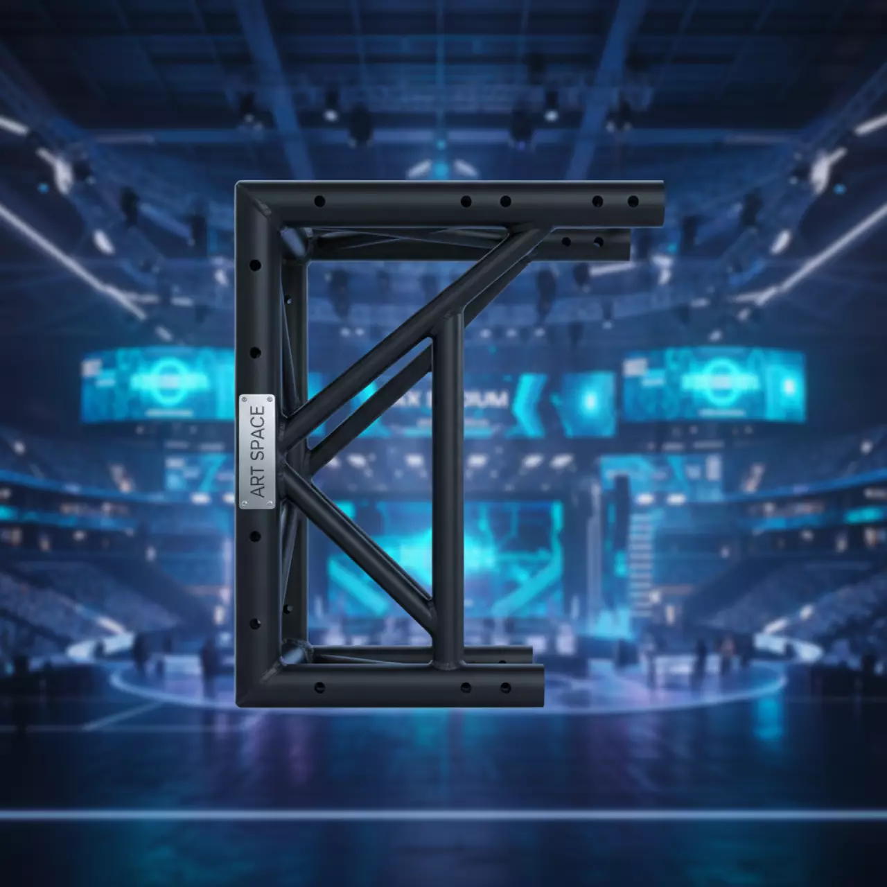 Аренда Элемент соединительный Г образный алюминиевый черный для ферм Prolyte 290 H 30V в VK Stadium Sirius — ART SPACE