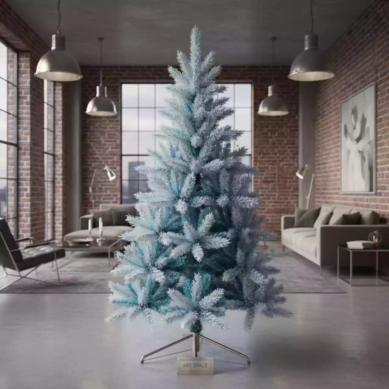 Аренда Ёлка искусственная голубо белая 150 см на вилле «Анна» — ART SPACE