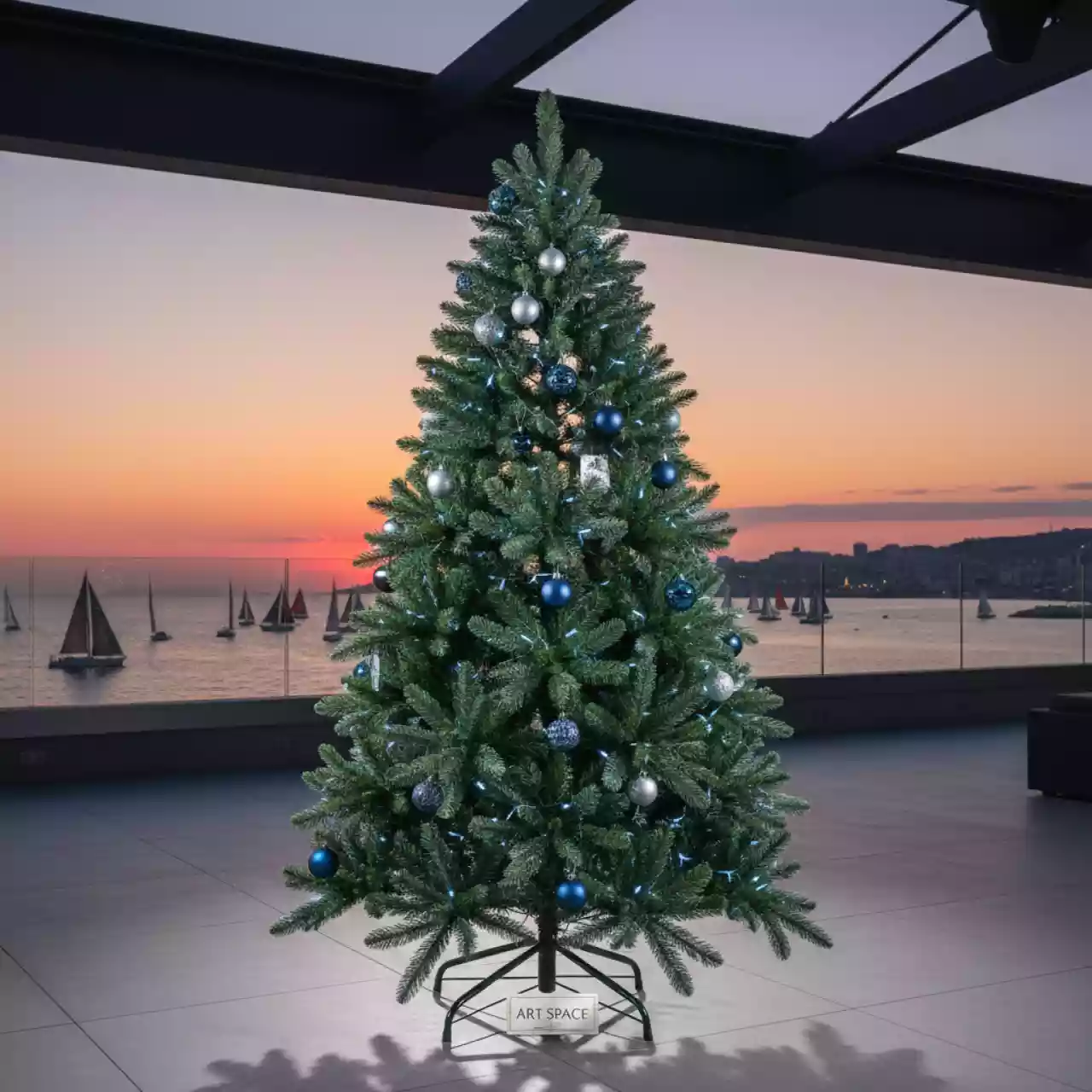 Аренда Елка искусственная Royal Christmas Phoenix Premium PP PVC 210 см на парусной регате (Сочи) — ART SPACE