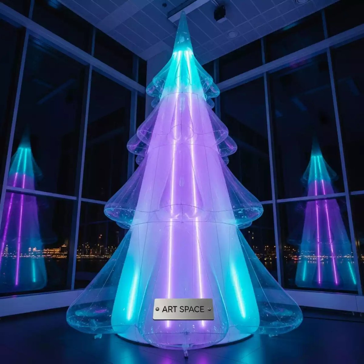 Аренда Елка надувная с подсветкой в зале «Чайка» (Морпорт) — ART SPACE