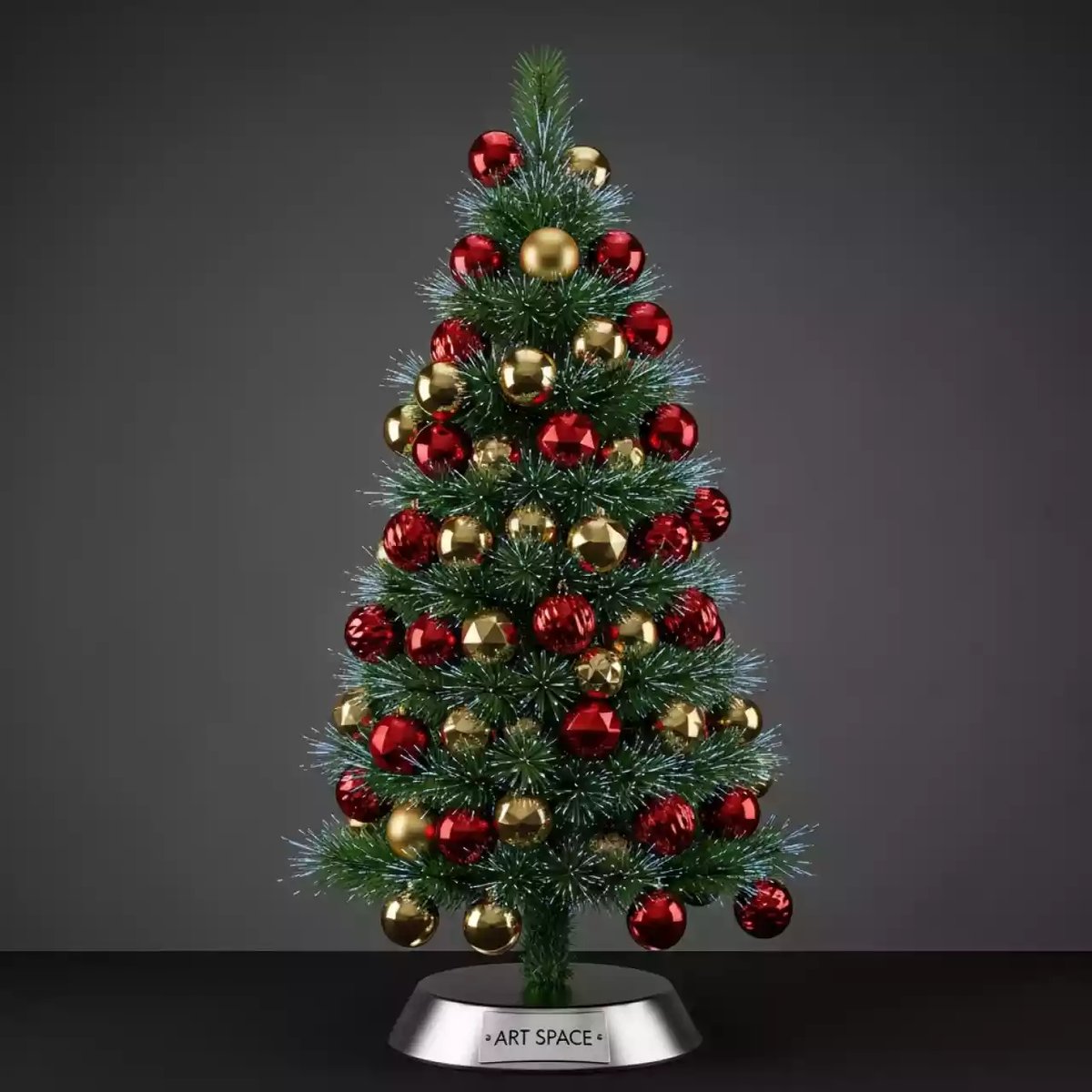 Аренда Елка наряженная золото красная 150 см в Radisson Hotel Rosa Khutor — ART SPACE