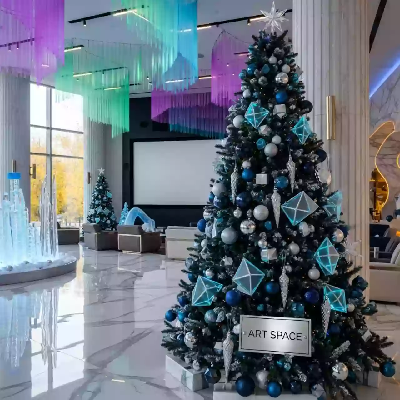 Аренда Елка новогодняя для детей в стиле Frozen в Stella di Mosca — ART SPACE