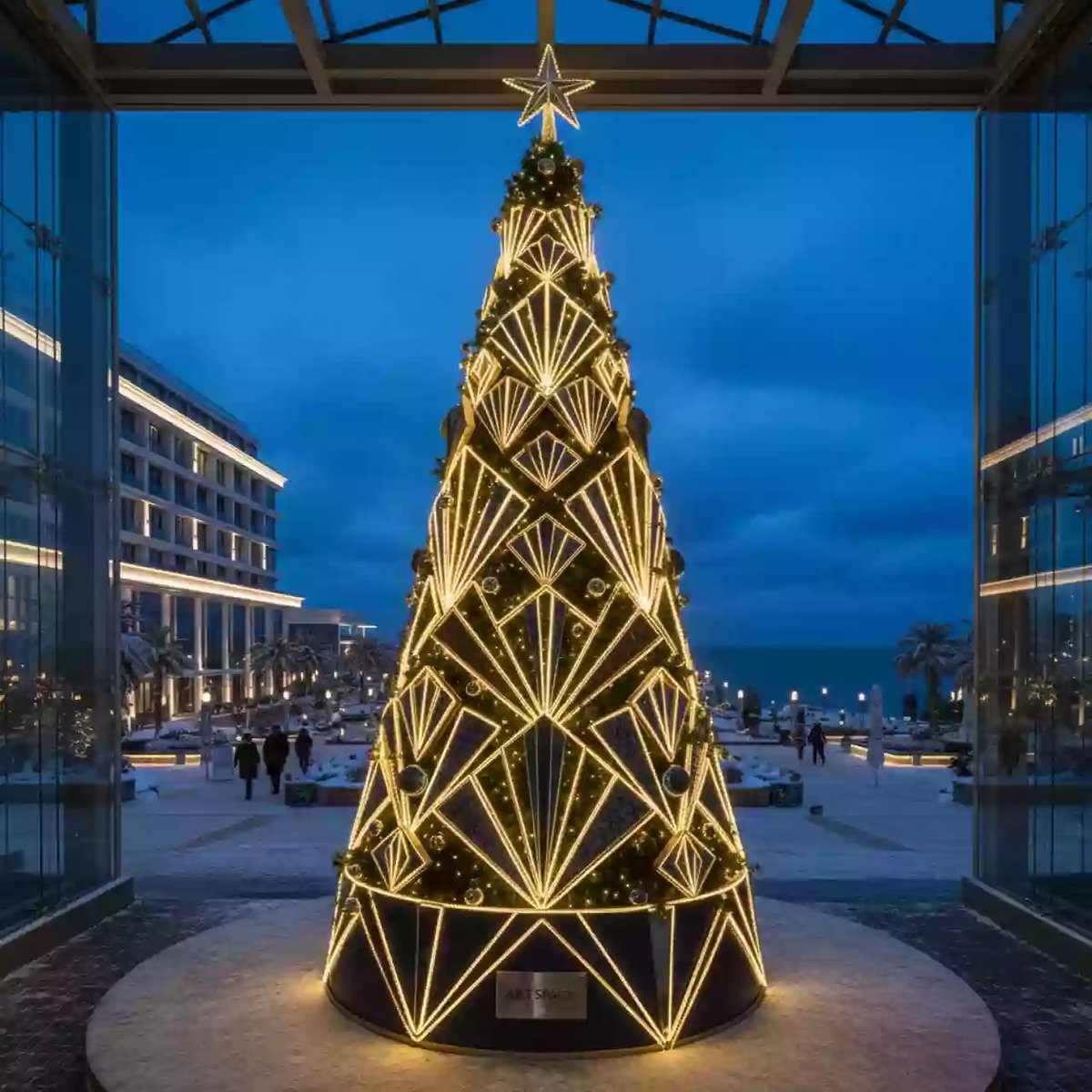 Аренда Елки для оформления сцены в Radisson Blu Resort & Congress Centre — ART SPACE