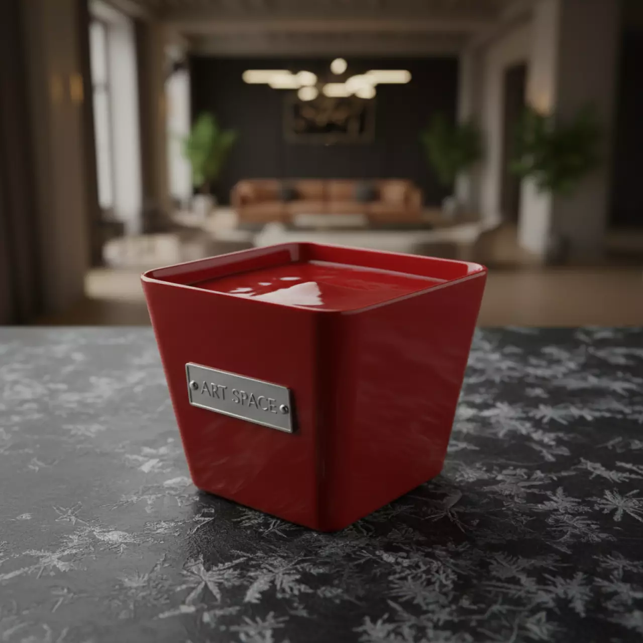 Аренда Емкость для соуса глубокая красная квадратная 50 мл 55 мм в усадьбе Голицына — ART SPACE