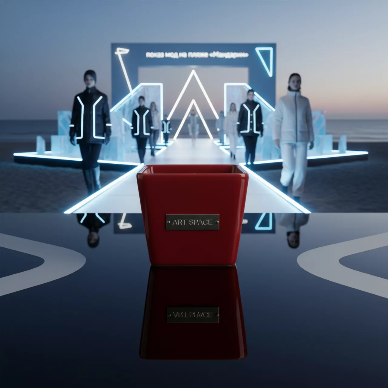 Аренда Емкость для соуса глубокая квадратная красная 50 мл 55 мм на пляже «Мандарин» — ART SPACE