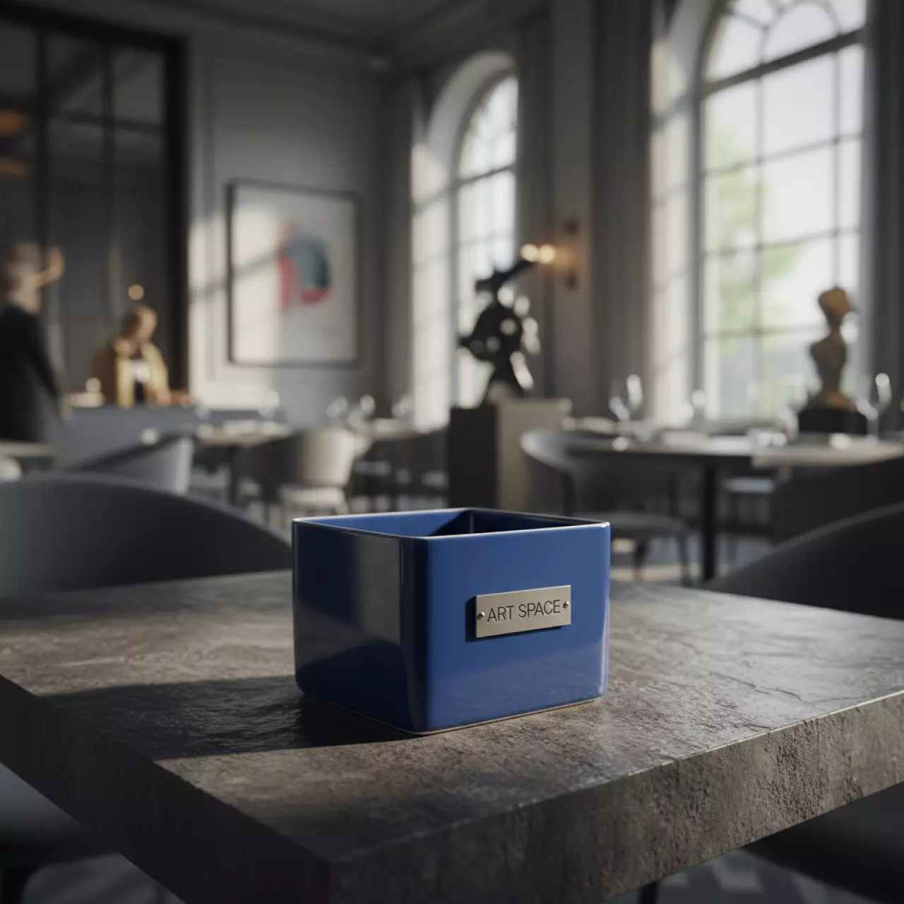 Аренда Емкость для соуса глубокая квадратная синяя 50 мл 55 мм в ресторане «Brunello» — ART SPACE