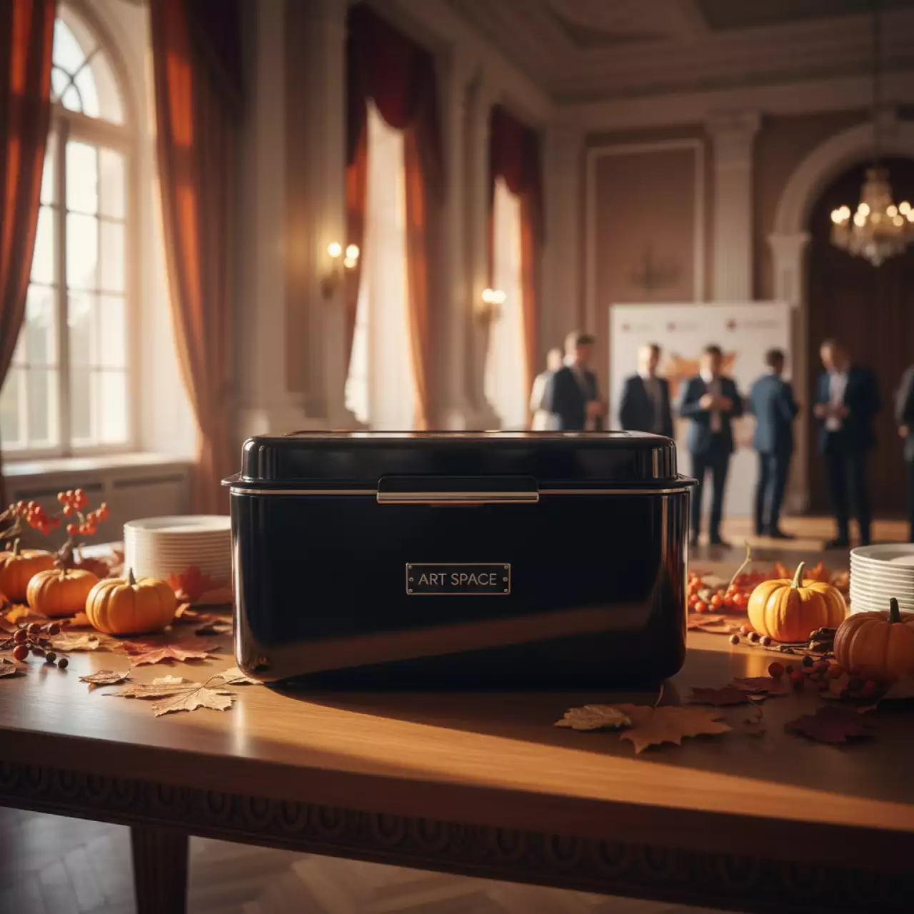 Аренда Емкость фуршетная "Мун" с откидной крышкой черная 0,8 л в усадьбе Голицына — ART SPACE