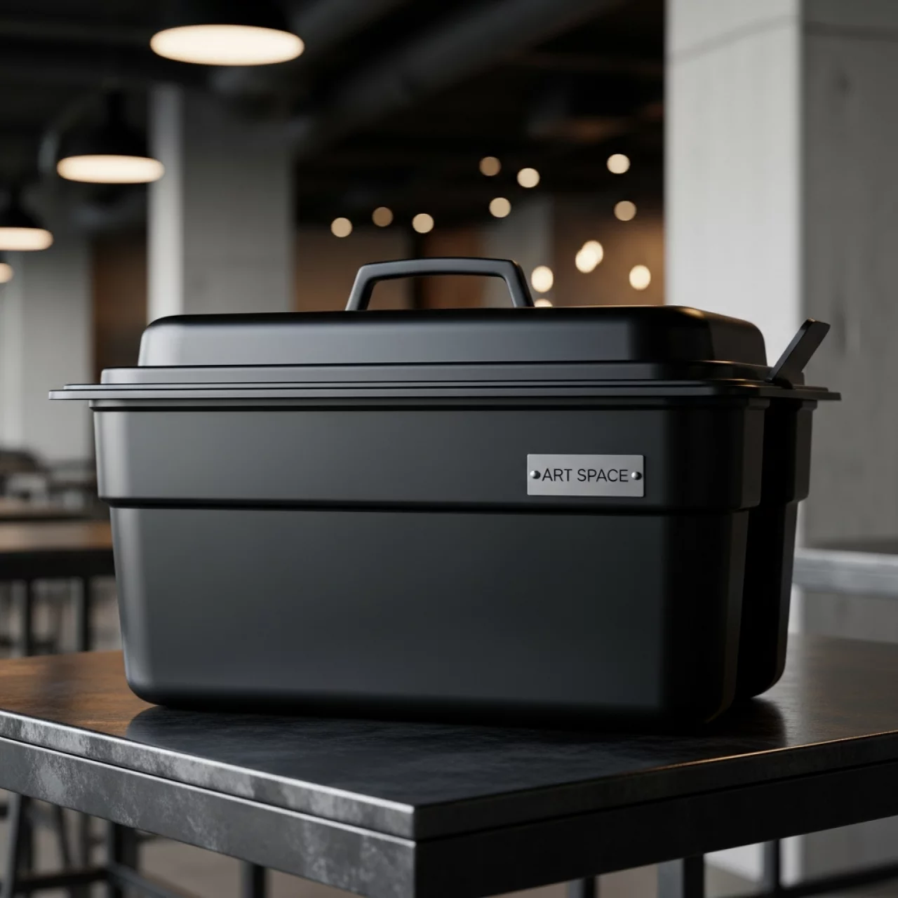 Аренда Емкость фуршетная Мун с откидной крышкой пластик черная 0,8 л в City Park Hotel Sochi — ART SPACE