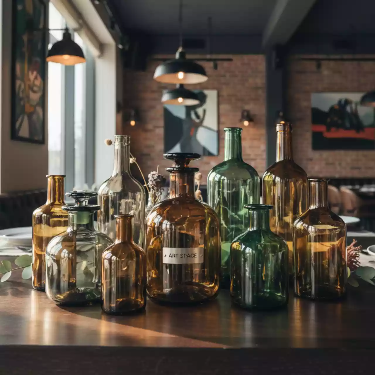 Аренда Емкости бутыли в ресторане «Баран-Рапан» — ART SPACE