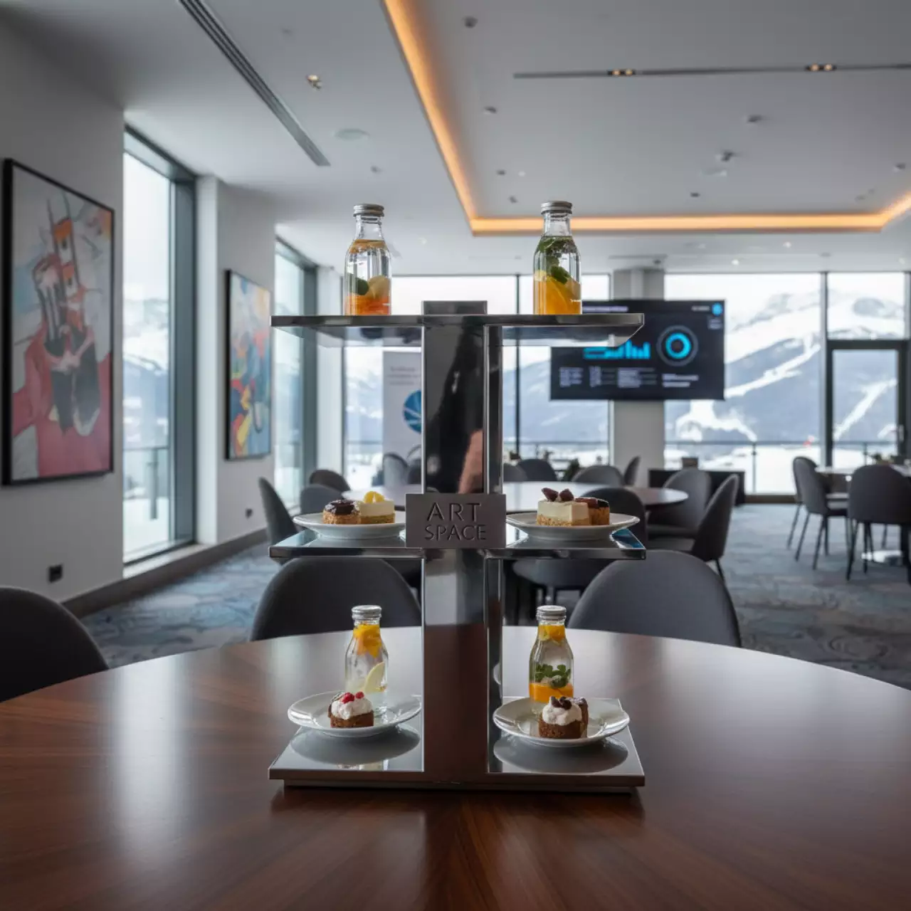 Аренда Этажерка 3 ярусная высота 30 см хром в Radisson Hotel Rosa Khutor — ART SPACE