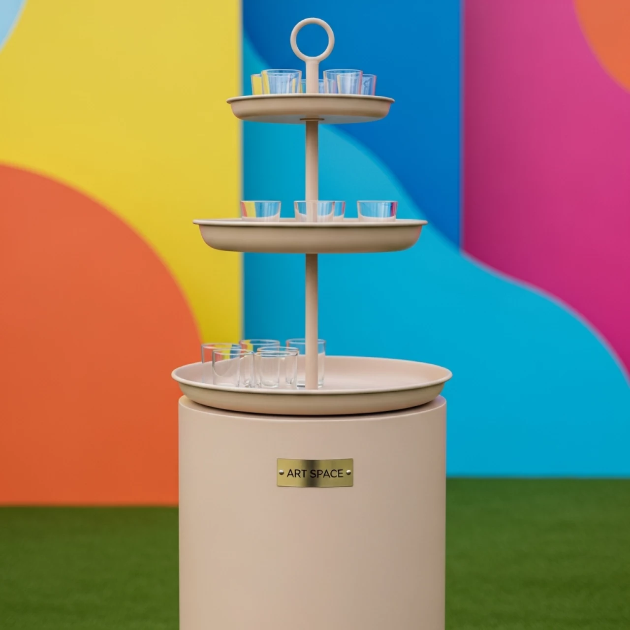 Аренда Этажерка 3 ярусная высота 40 см бежевая в комплексе «Дагомыс» — ART SPACE