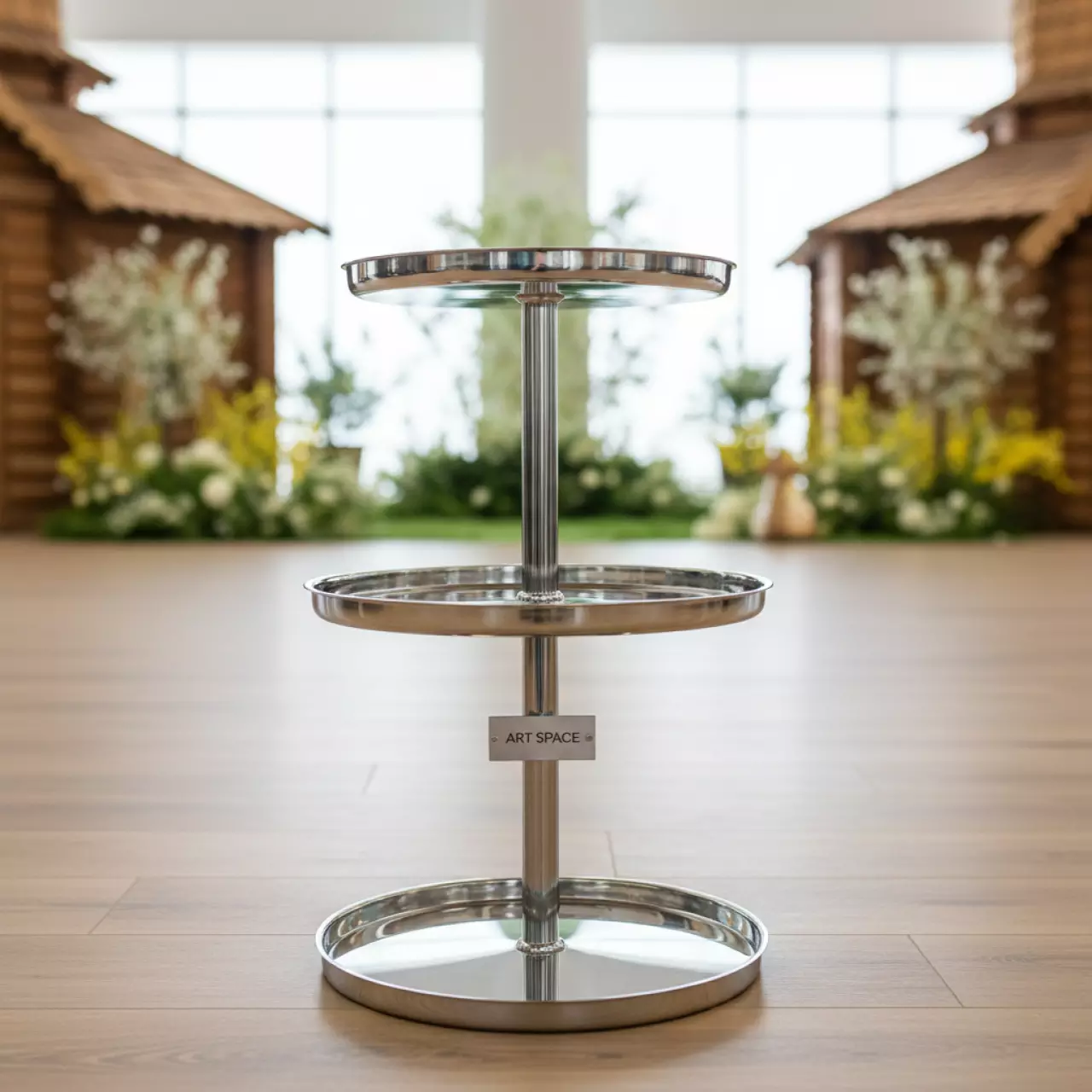 Аренда Этажерка двухъярусная сталь в этно-парке «Моя Россия» — ART SPACE