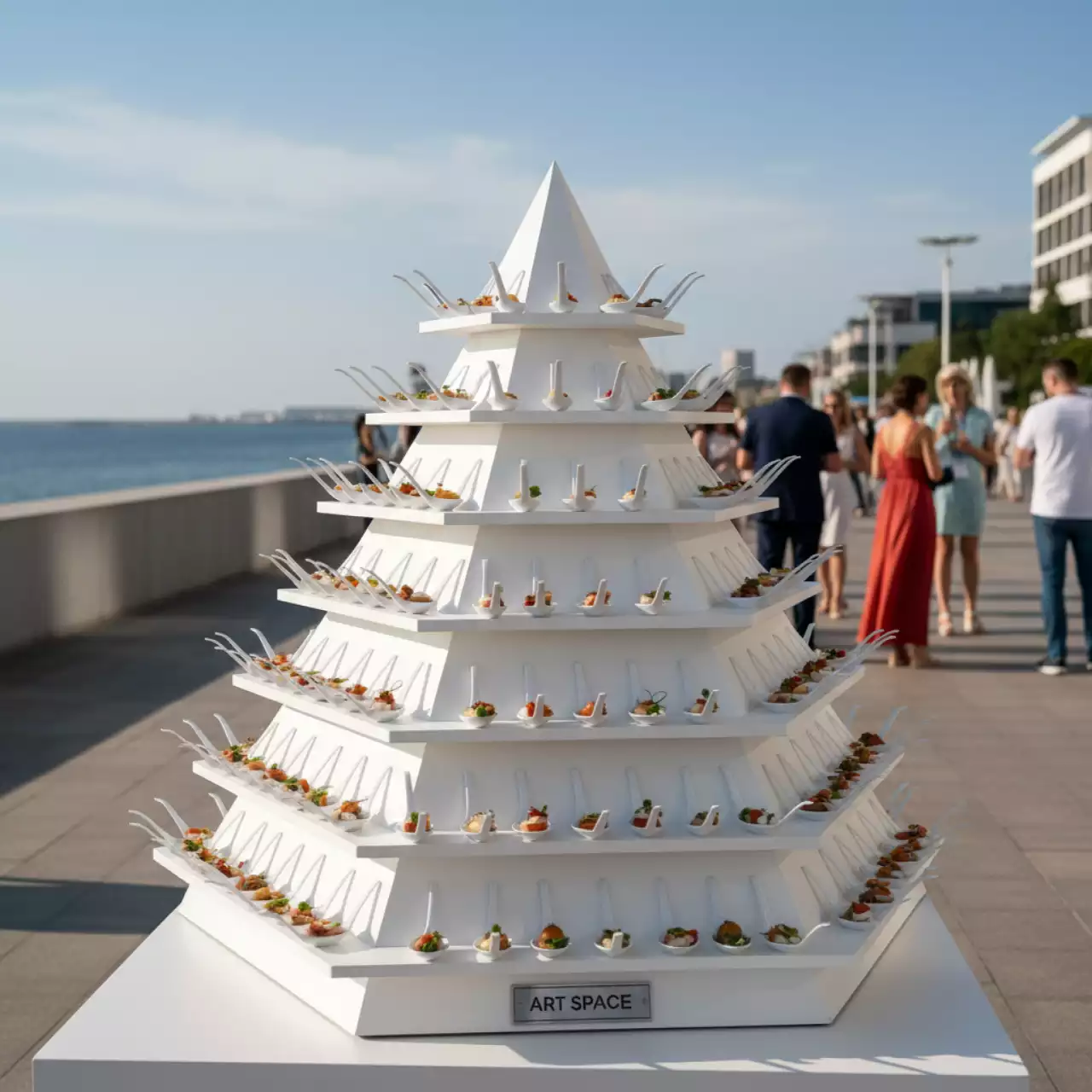 Аренда Этажерка Пирамида для 108 ложек 55х55х55 см на Имеретинской набережной — ART SPACE