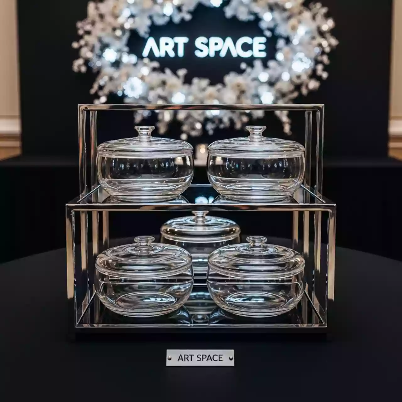 Аренда Этажерка с 4 салатниками и крышками диаметр 14 см 48х30 см в Cosmos Sochi Hotel — ART SPACE