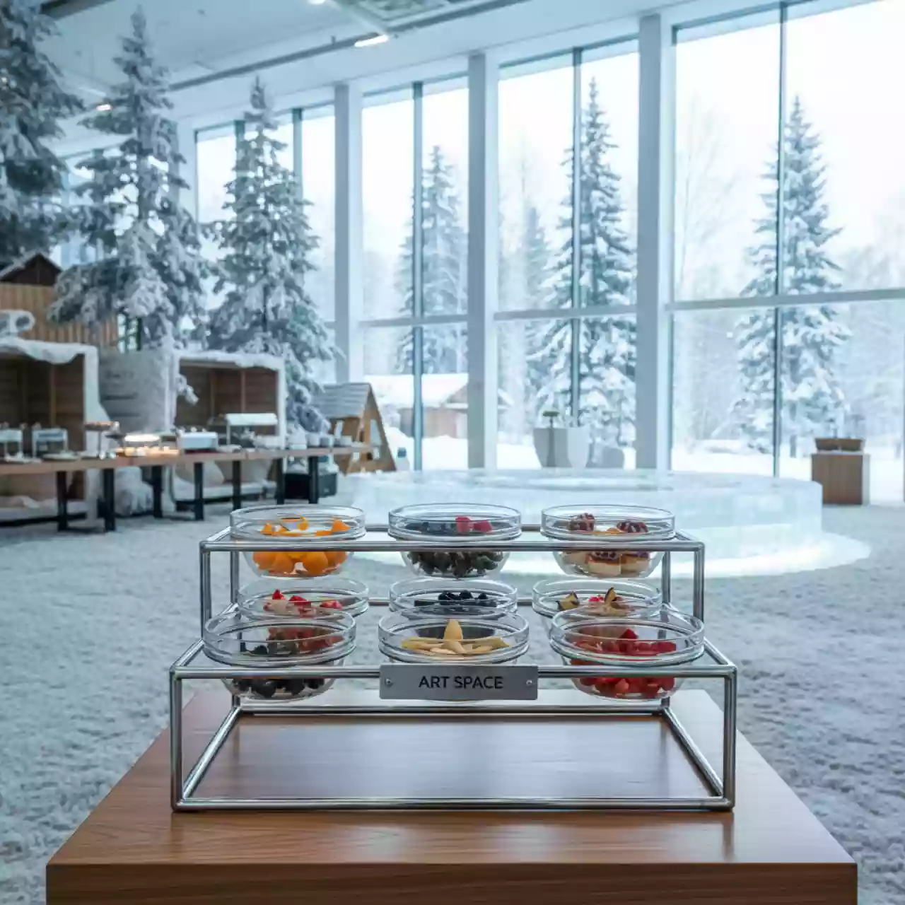 Аренда Этажерка салатница APS Германия 6 салатников d 14 см 48х30 см в этно-парке «Моя Россия» — ART SPACE