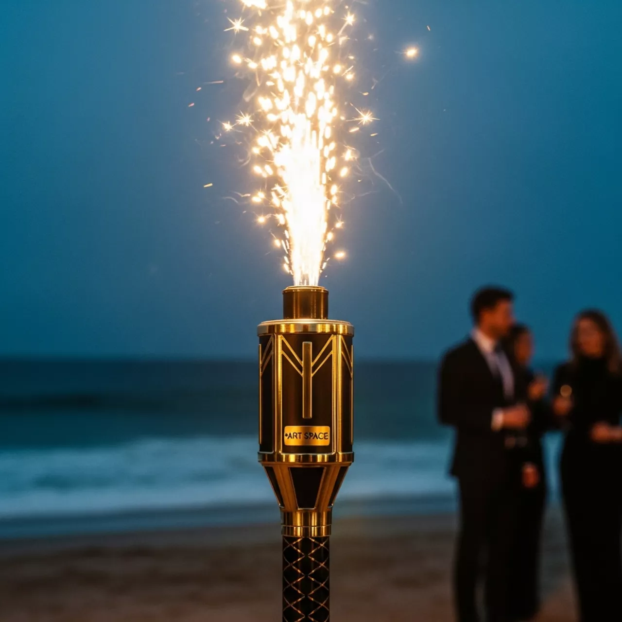 Аренда Факел ручной с холодным пламенем на пляже «Мандарин» — ART SPACE