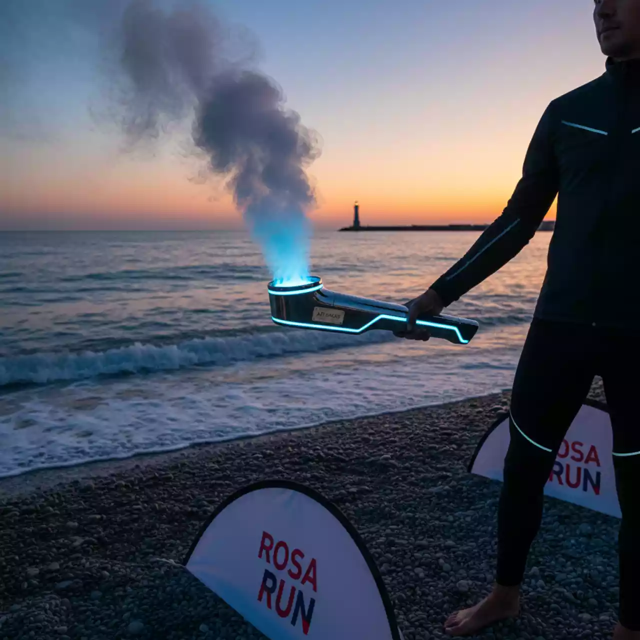 Аренда Факел светодиодный с эффектом дыма на пляже «Маяк» — ART SPACE