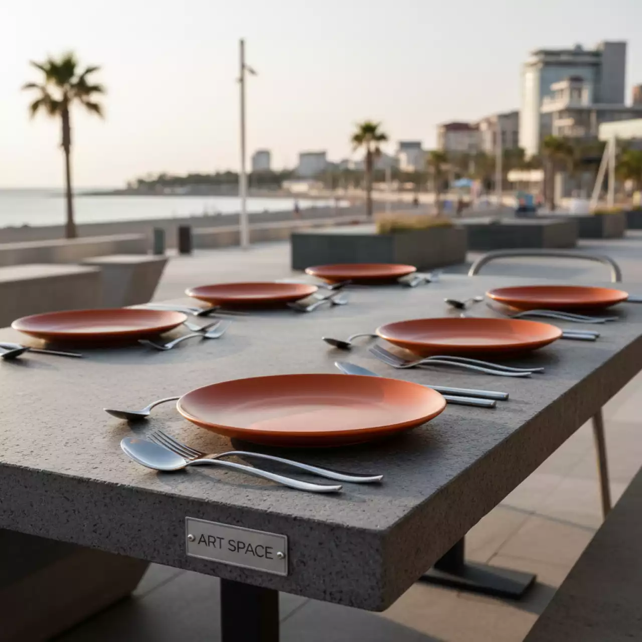 Аренда Фарфор оранжевый Porland на пляже «Маяк» — ART SPACE