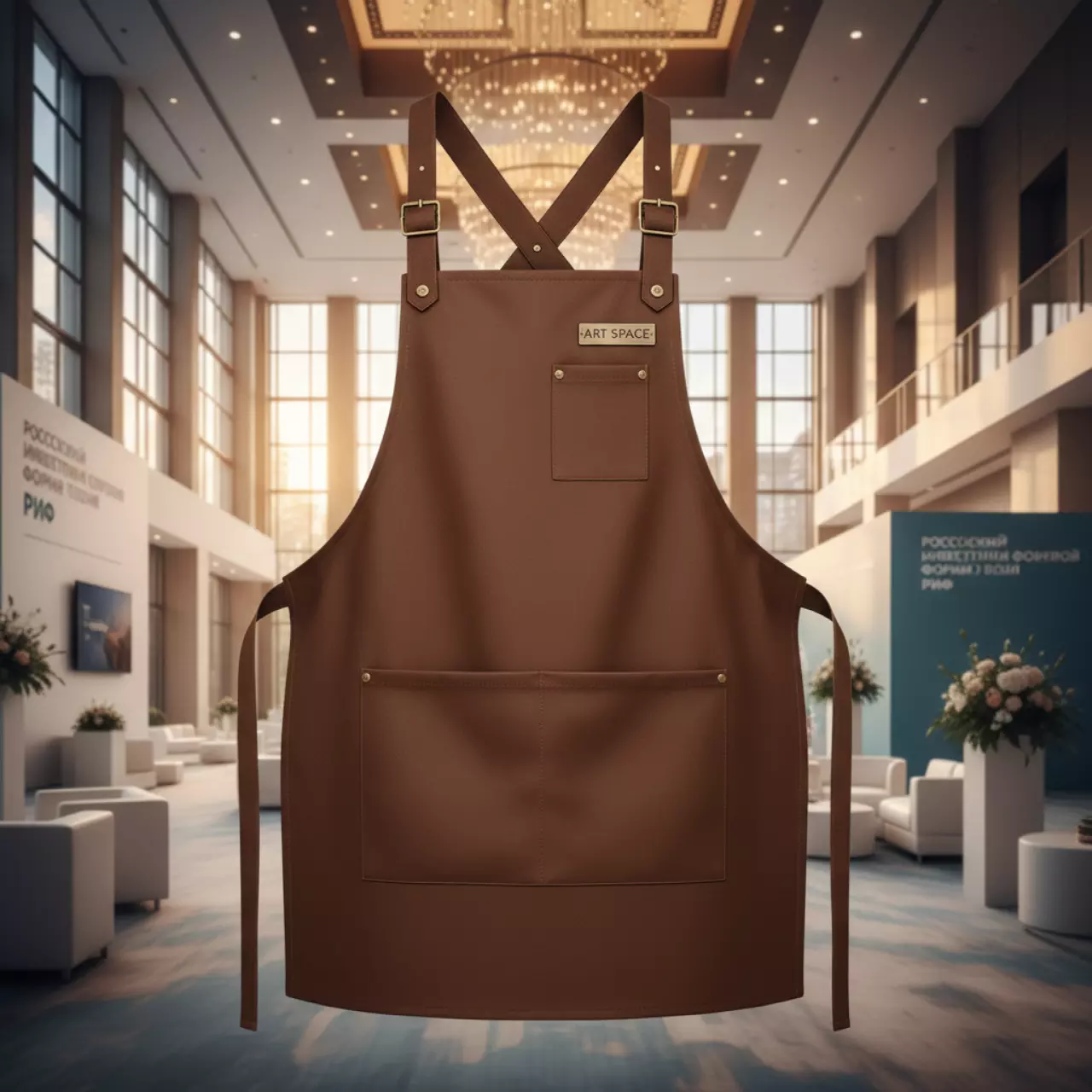 Аренда Фартук официанта с грудкой коричневый в Grand Karat Sochi — ART SPACE