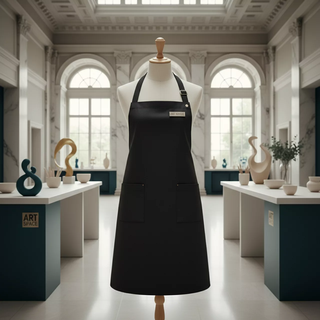 Аренда Фартук с грудкой черного цвета в Mercure Сочи Центр — ART SPACE