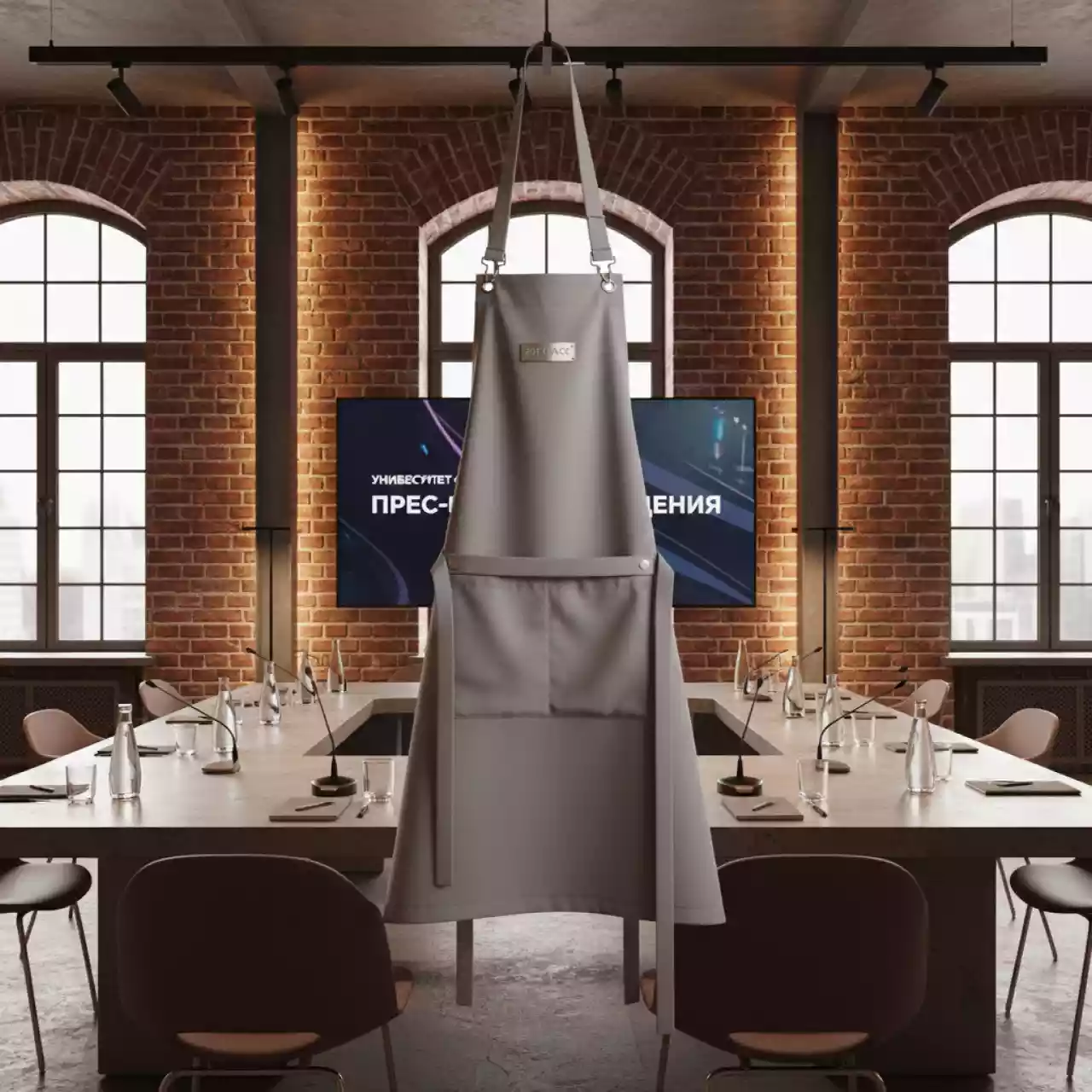 Аренда Фартук с нагрудником светло серый в Университете «Сириус» — ART SPACE