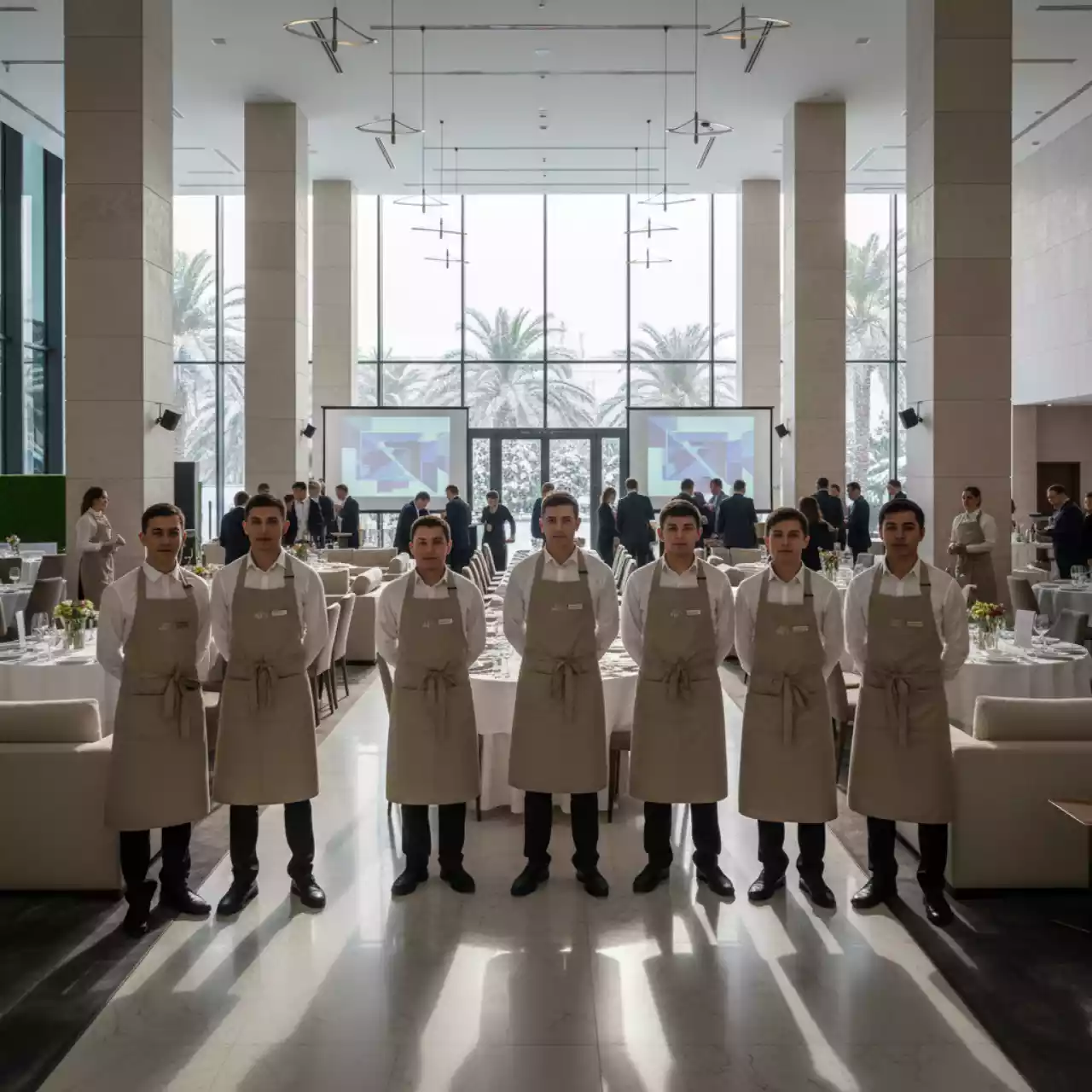 Аренда Фартуки для кухни бежевые в Mercure Сочи Центр — ART SPACE