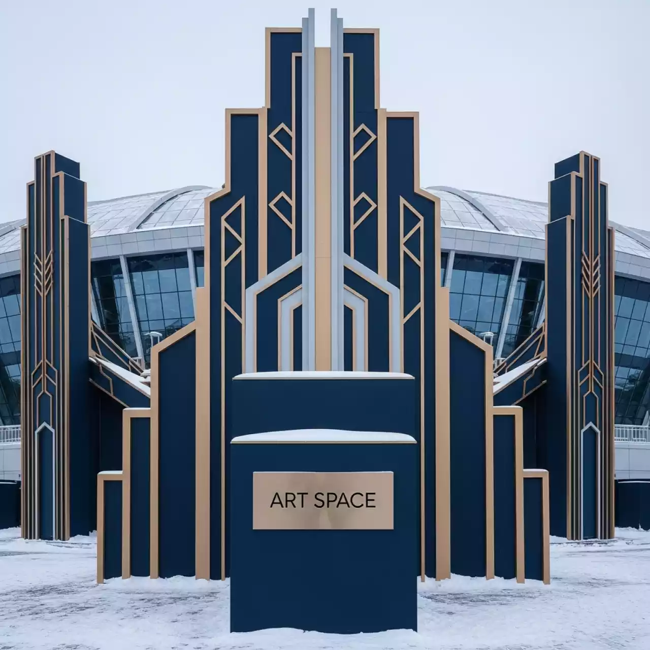 Аренда Фасад брендированный на арене «Фишт» — ART SPACE