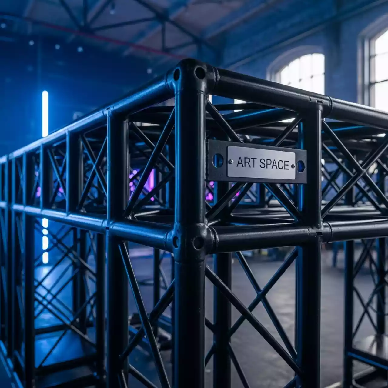 Аренда Фермы алюминиевые черные 30х30 в МФК «Горный» — ART SPACE