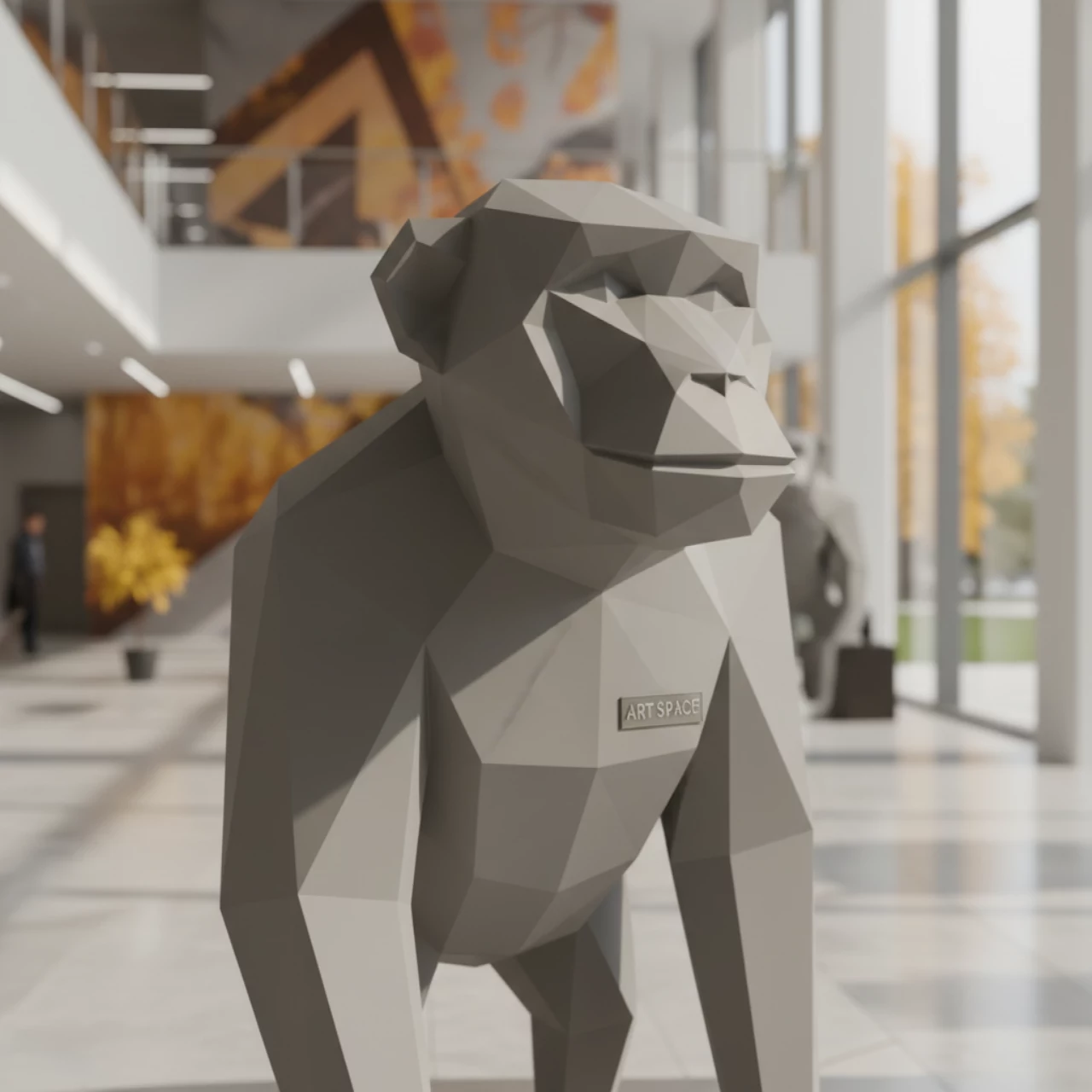 Аренда Фигура дизайнерская пластиковая Origami Saru Basic в Университете «Сириус» — ART SPACE