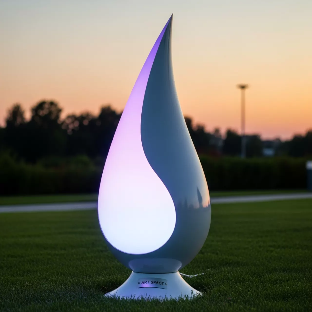 Аренда Фигура "Капля" с подсветкой LED высота 121 см в санатории «Русь» — ART SPACE