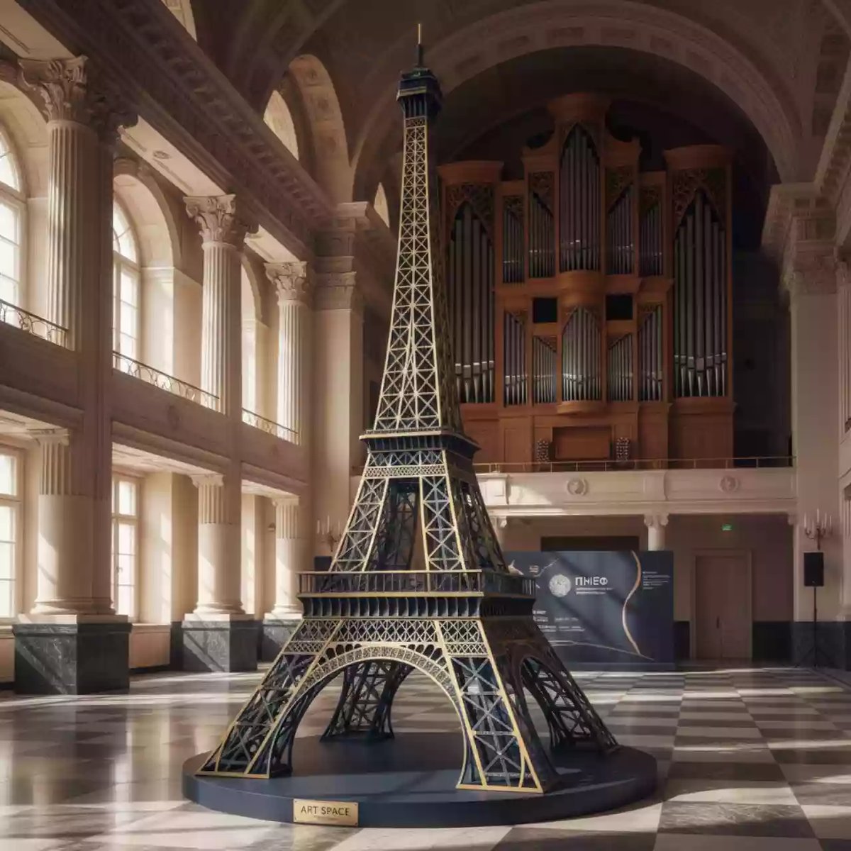 Аренда Фигура ростовая Эйфелева башня в Зале органной и камерной музыки — ART SPACE