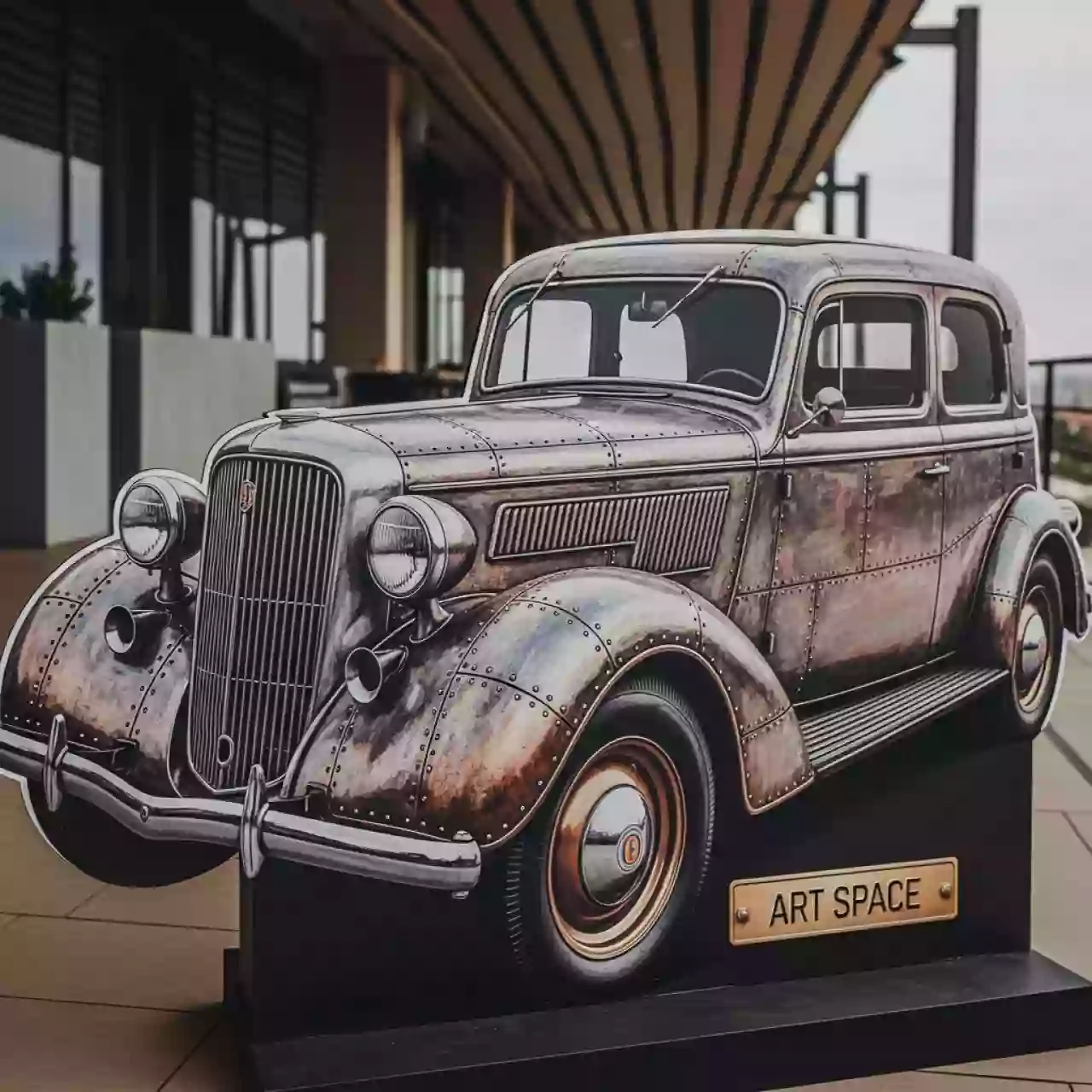 Аренда Фигура ростовая гангстерский автомобиль в ресторане «Баран-Рапан» — ART SPACE