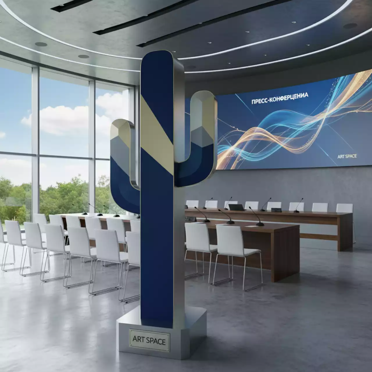 Аренда Фигура ростовая кактус плоский 150 см в комплексе «Дагомыс» — ART SPACE