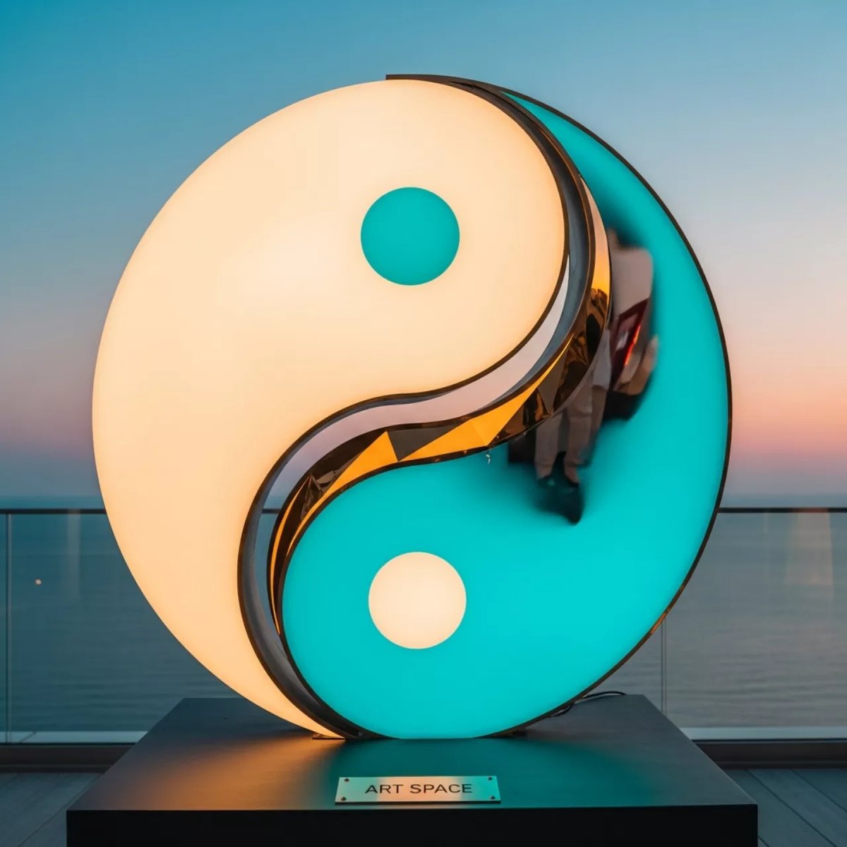 Аренда Фигура светящаяся Инь Янь в Imeretinskiy Hotel — ART SPACE
