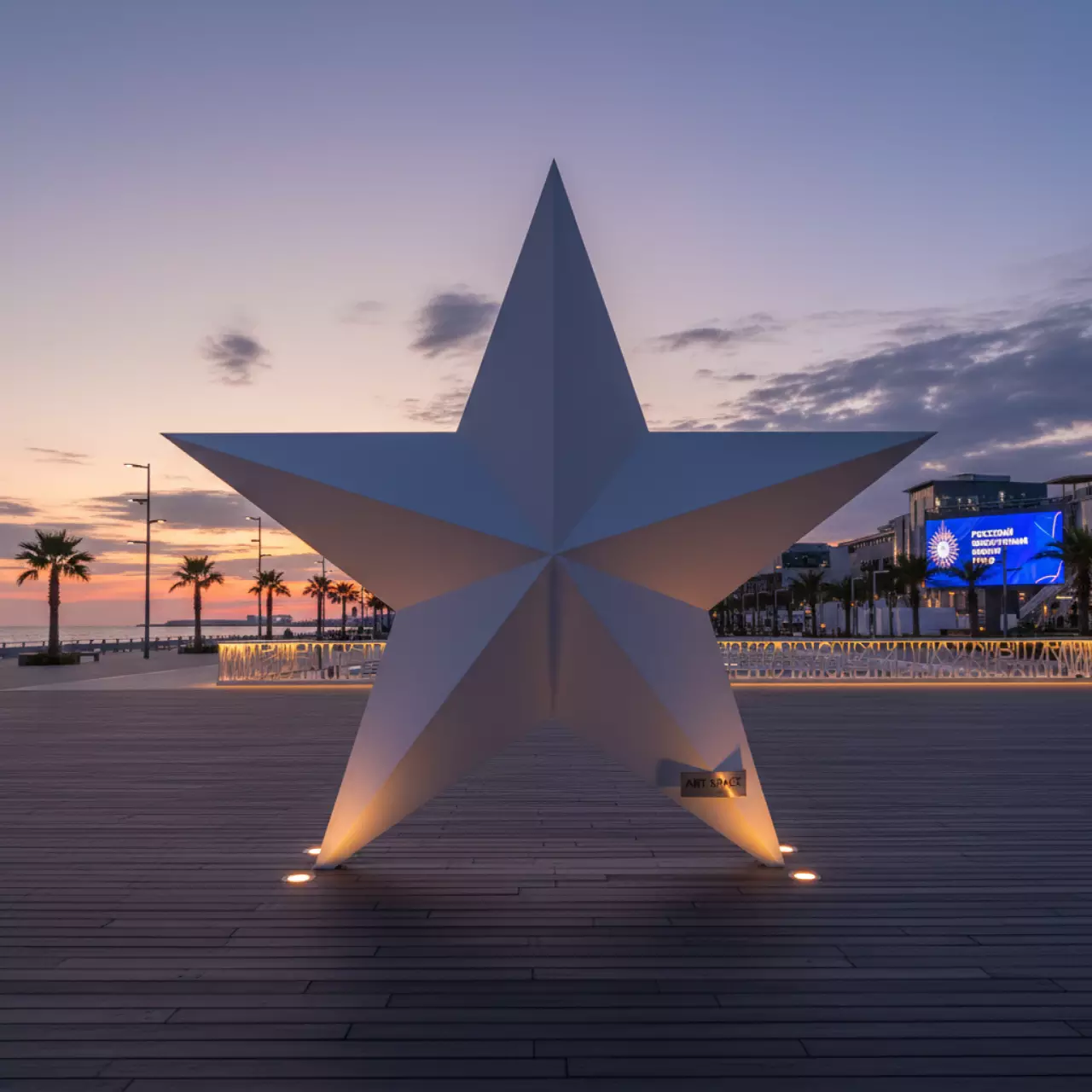 Аренда Фигура "Звезда" с LED подсветкой на Имеретинской набережной — ART SPACE