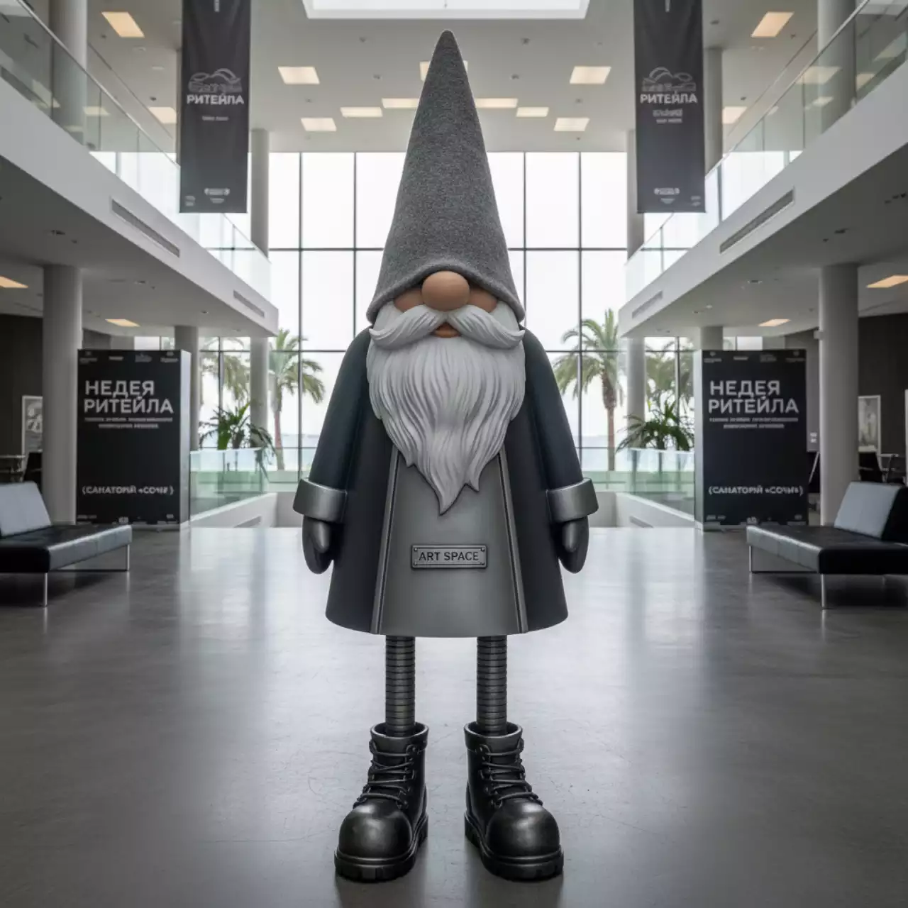 Аренда Фигурка гном на телескопических ногах 60–95 см в санатории «Сочи» — ART SPACE