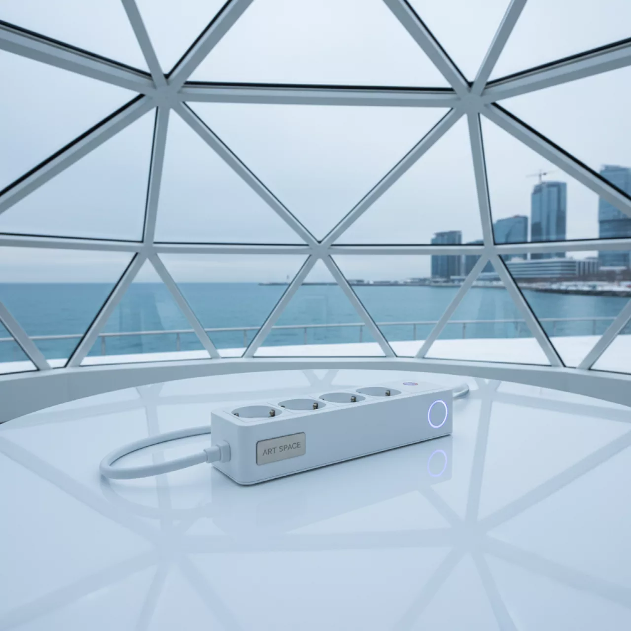 Аренда Фильтр сетевой Power Cube SPG B 6 WHITE 1,9 м 5 розеток белый на территории Морпорта Сочи — ART SPACE