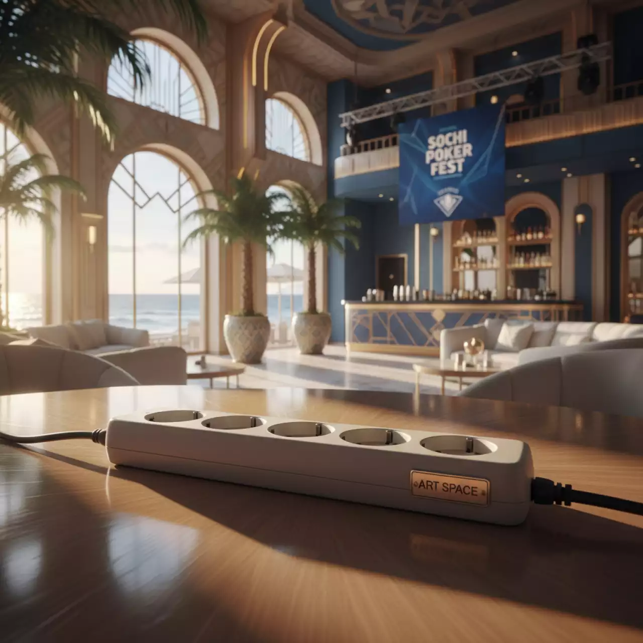 Аренда Фильтр сетевой ZIS Company PILOT PRO 3 м 6 розеток светло серый в пляжном клубе Del Mar — ART SPACE