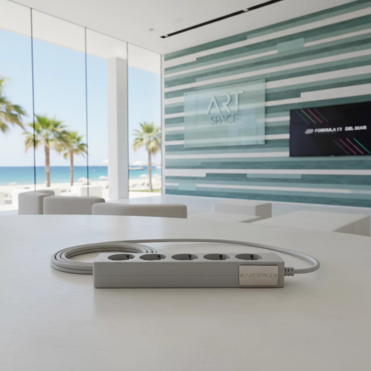 Аренда Фильтр сетевой ZIS Company PILOT PRO 5 м 6 розеток светло серый в пляжном клубе Del Mar — ART SPACE